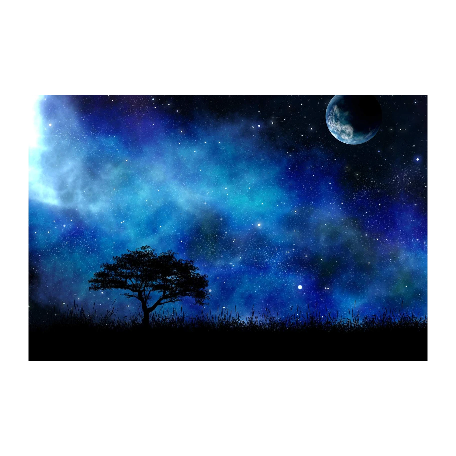 Galaxy Tree & Planet Wall Art