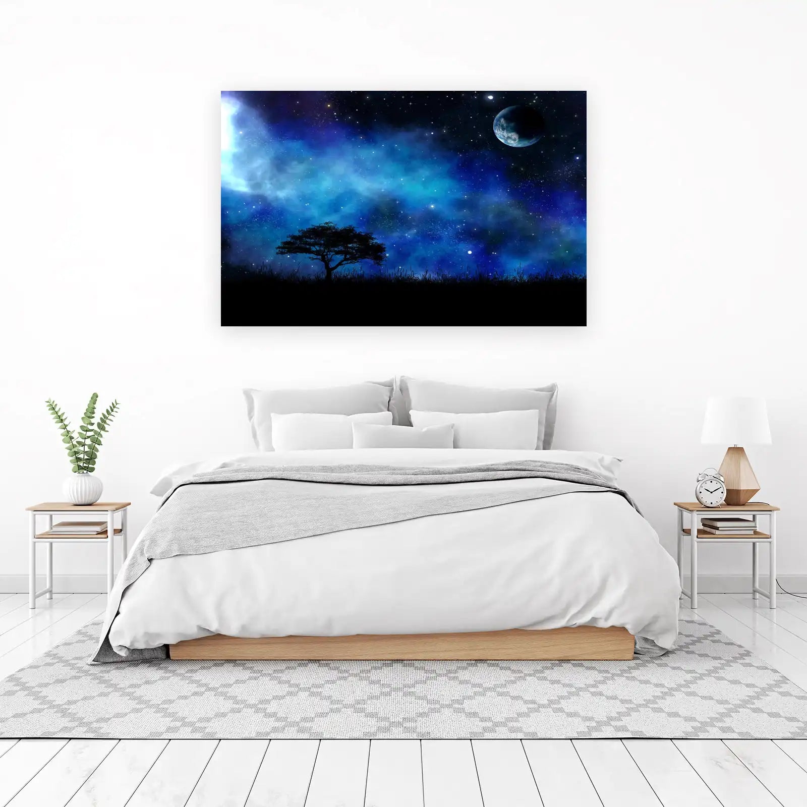 Galaxy Tree & Planet Wall Art