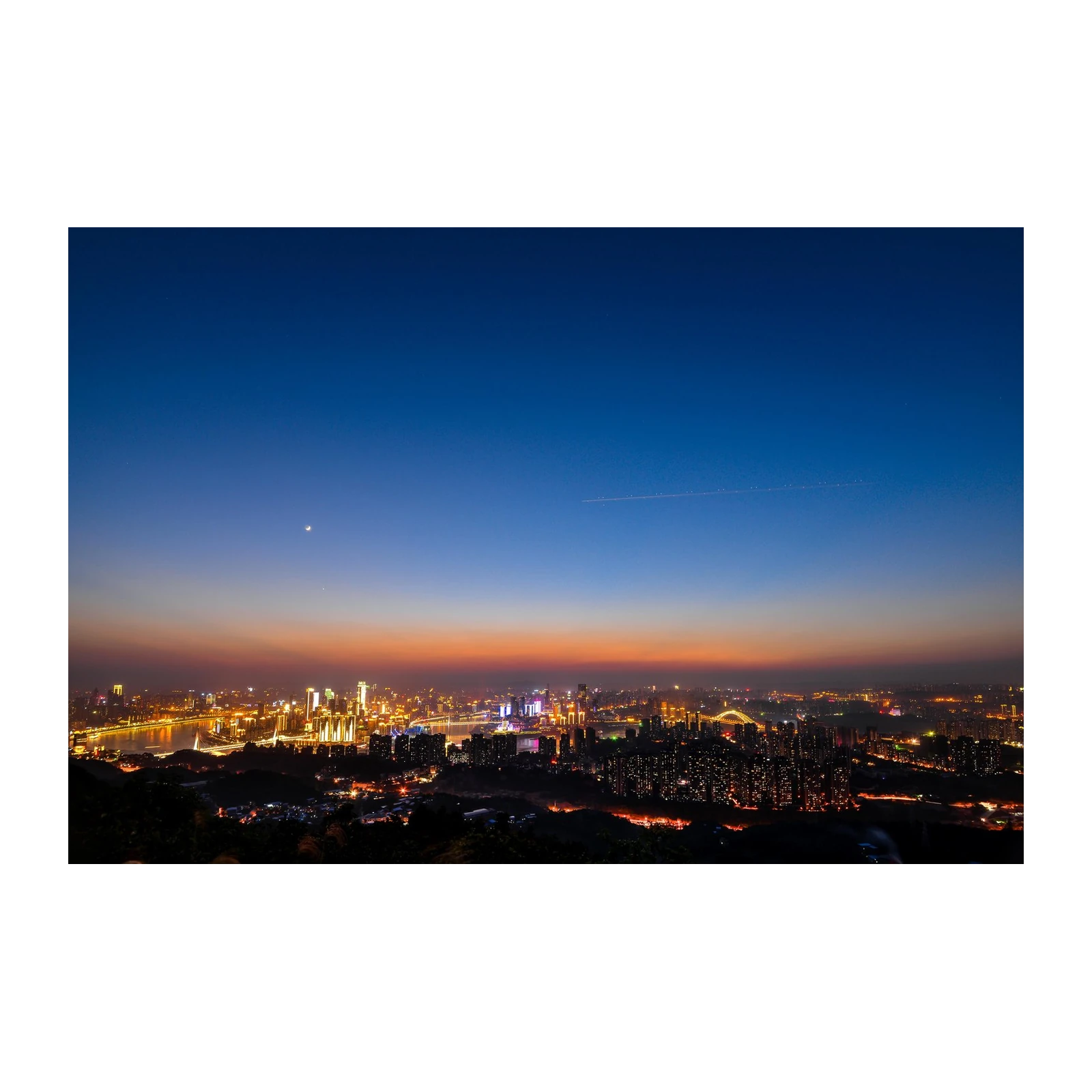 Cityscape at Dusk Wall Art