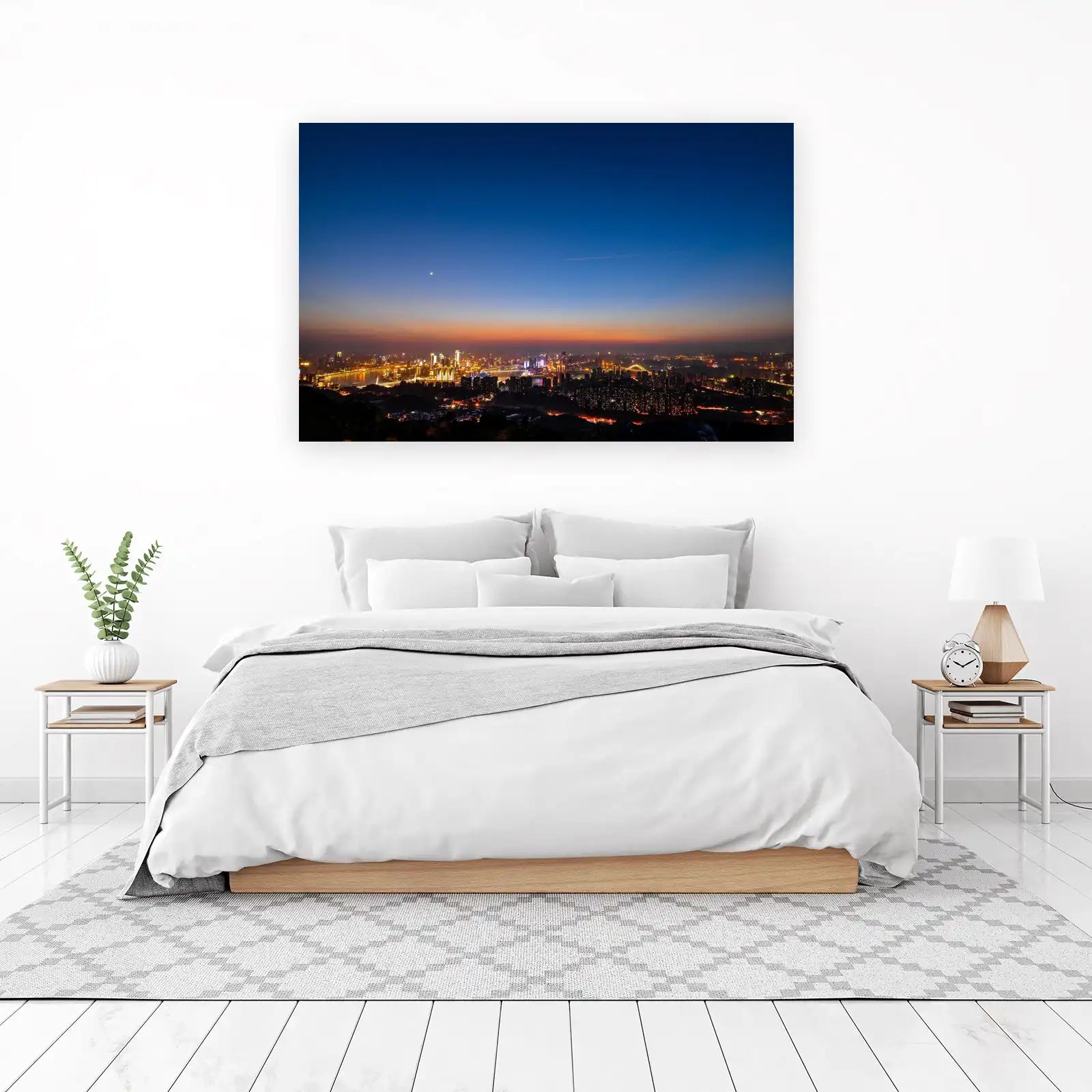 Cityscape at Dusk Wall Art