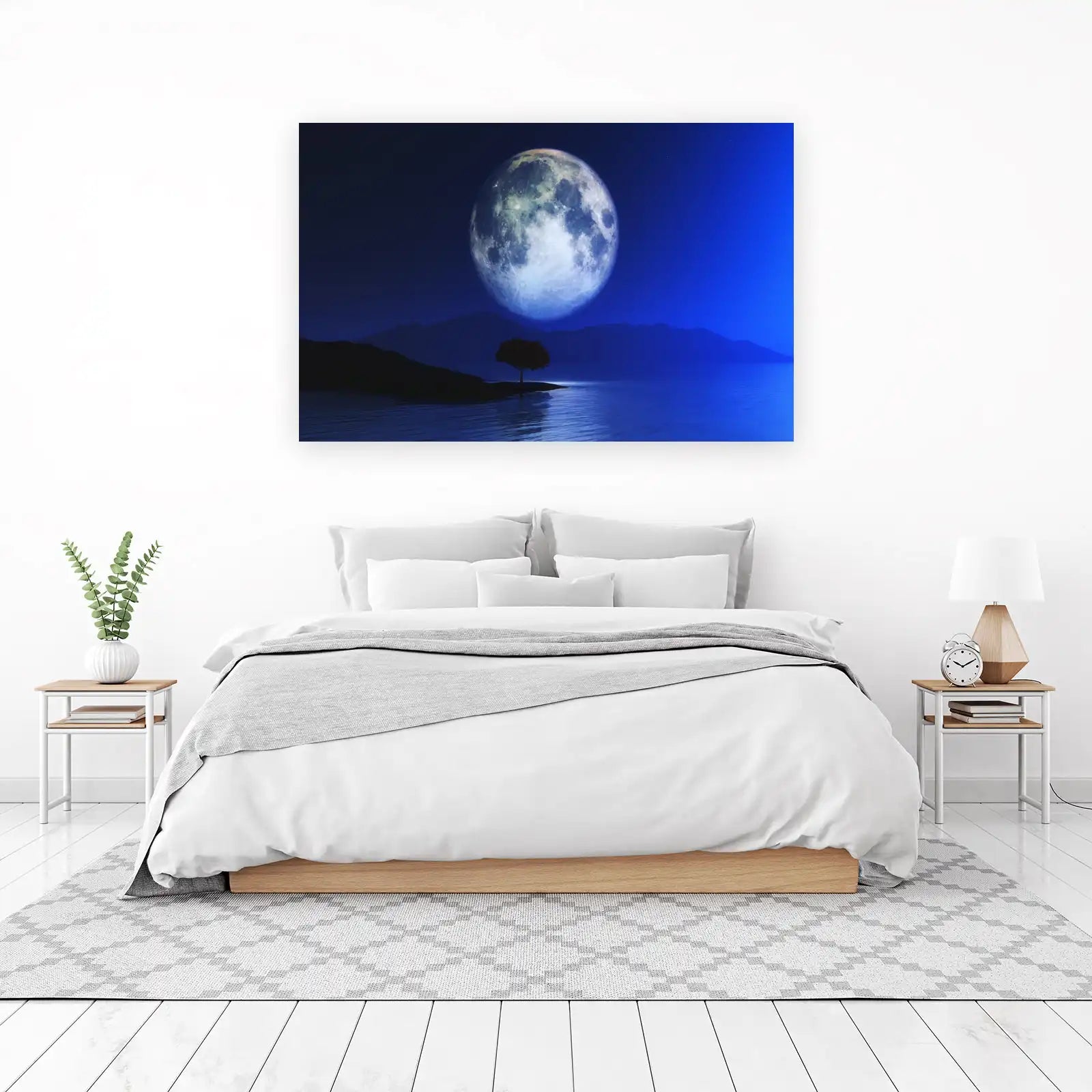 Serene Moonlit Landscape Wall Art