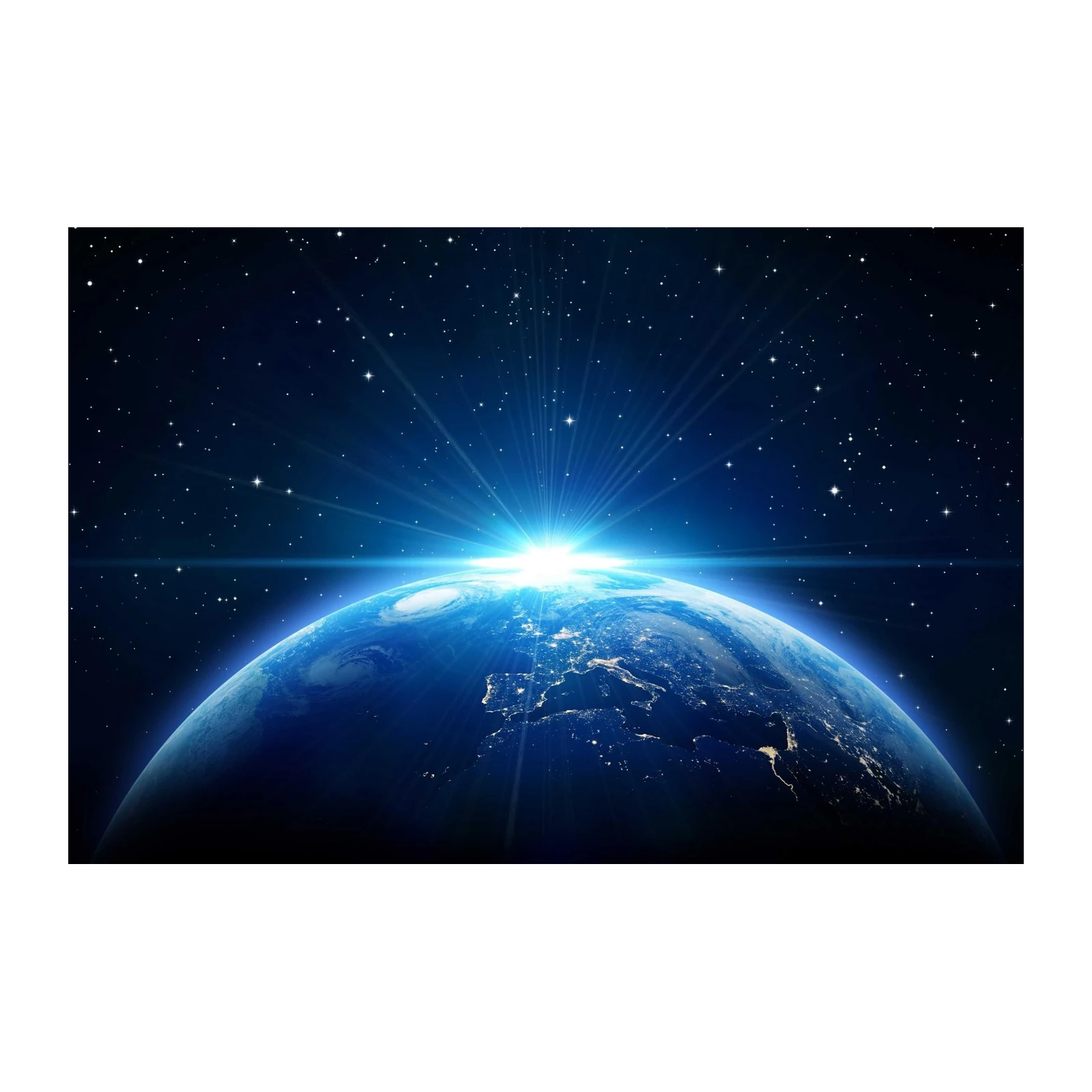 Stunning Earth Sunrise from Space Wall Art
