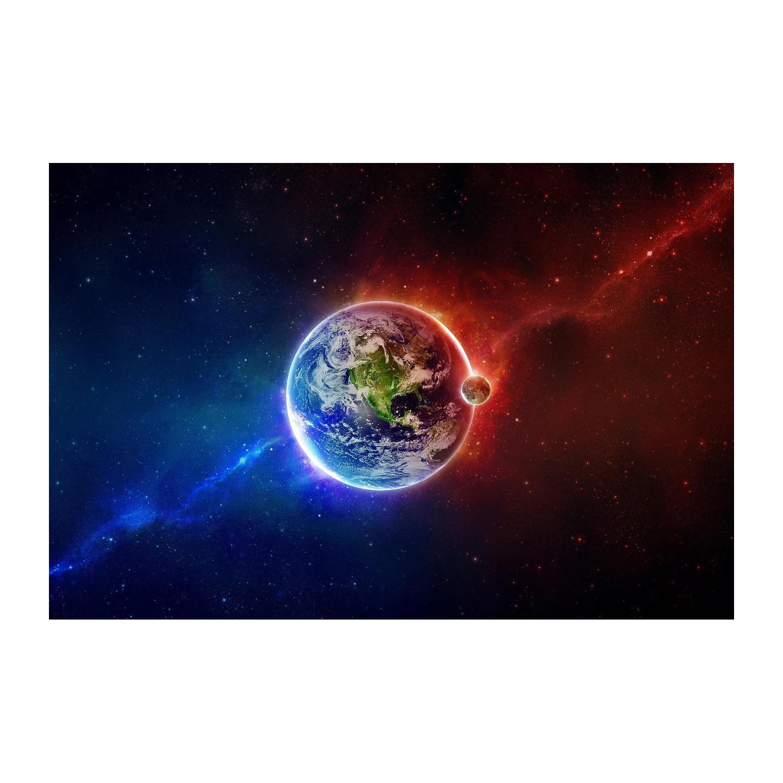 Stunning Earth & Moon Nebula Wall Art