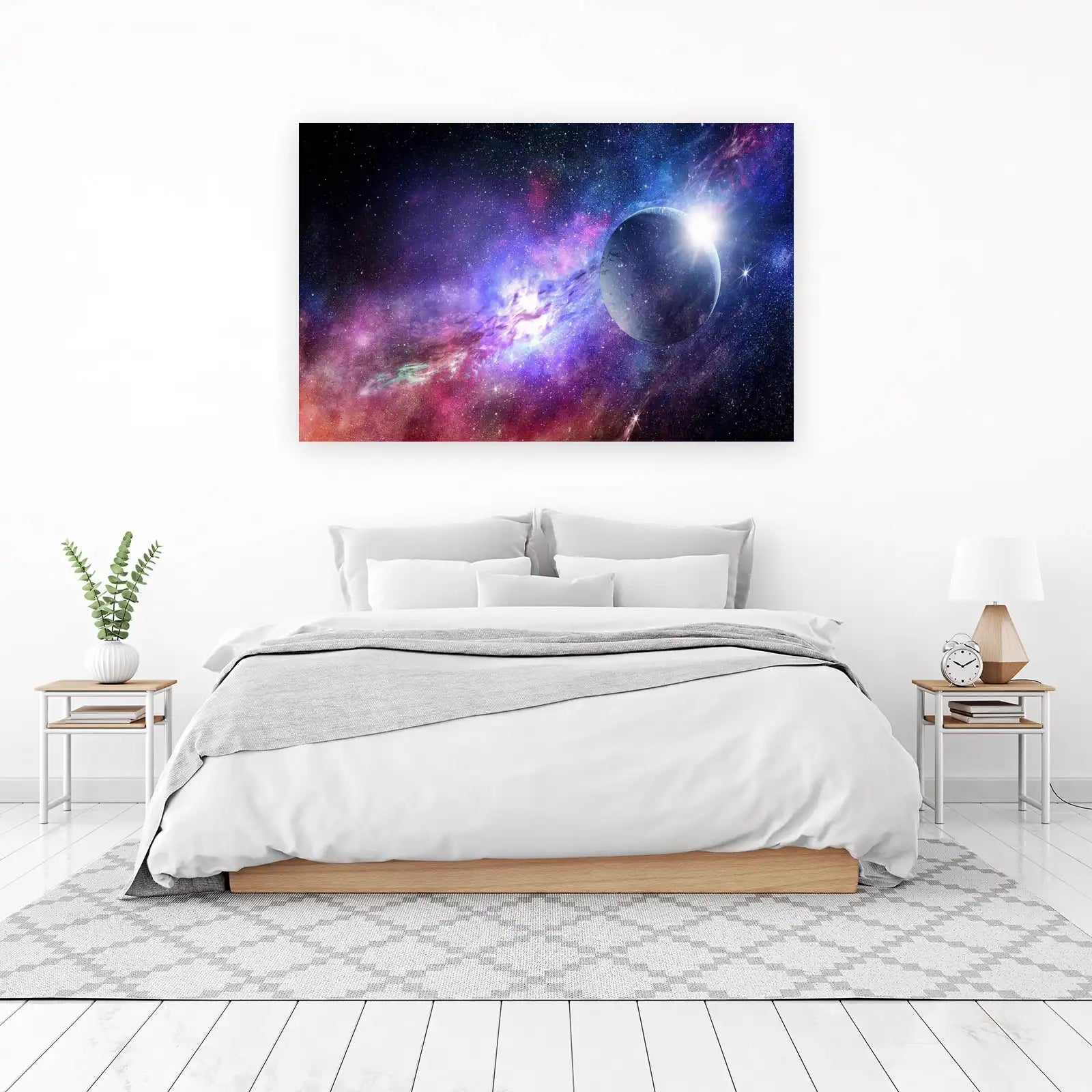 Cosmic Nebula & Planet Wall Art