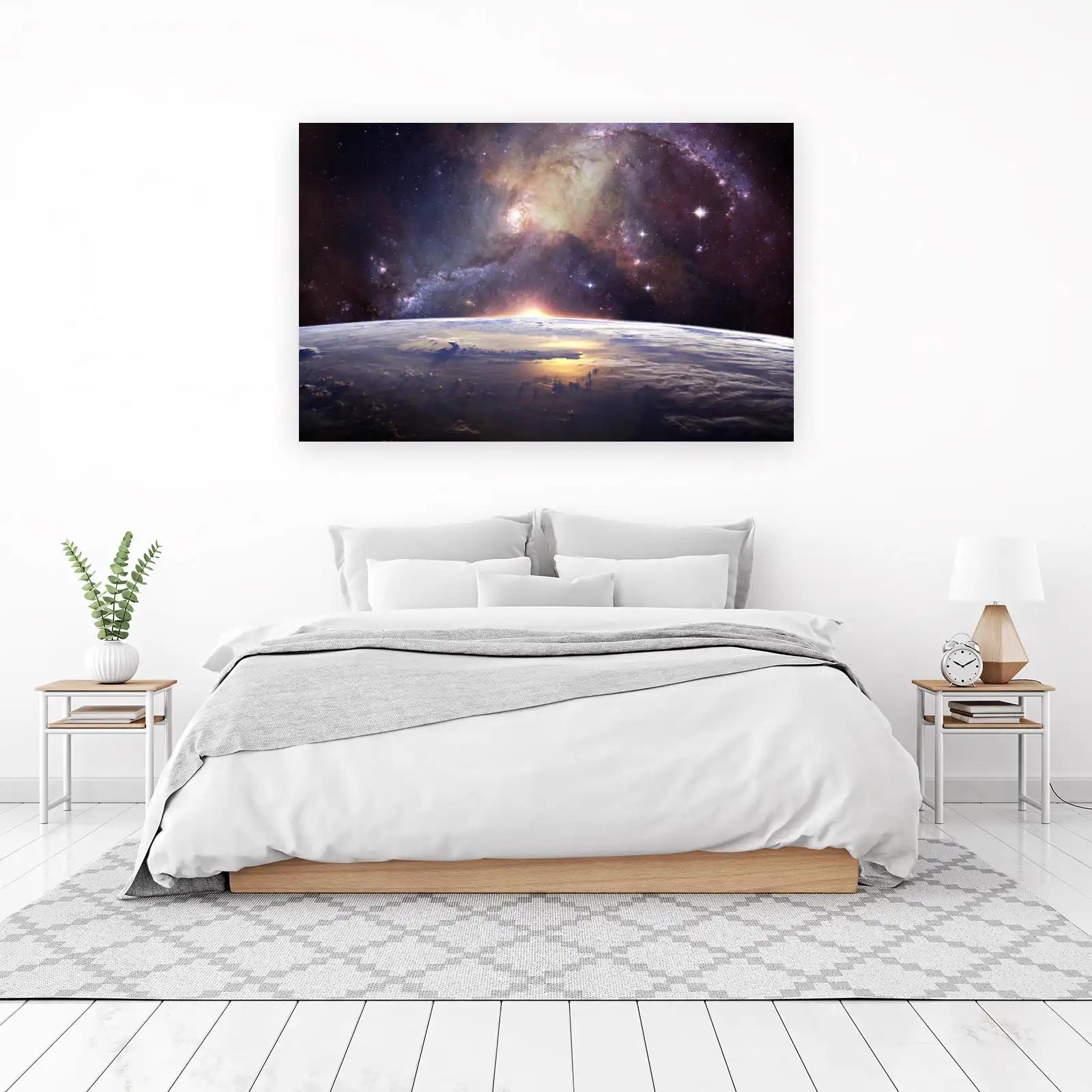 Cosmic Sunrise Earth View Wall Art