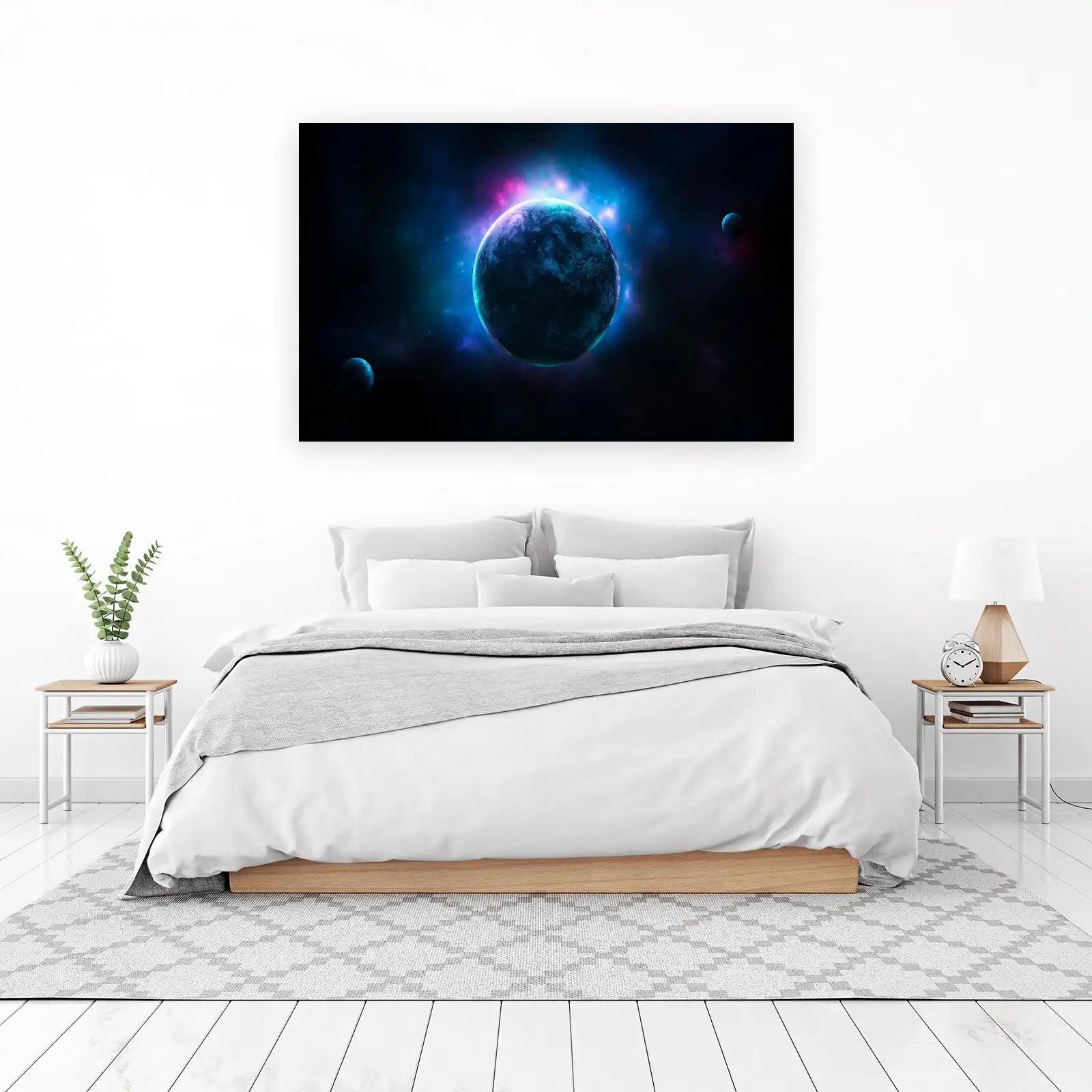 Mystic Planet Nebula Space Wall Art