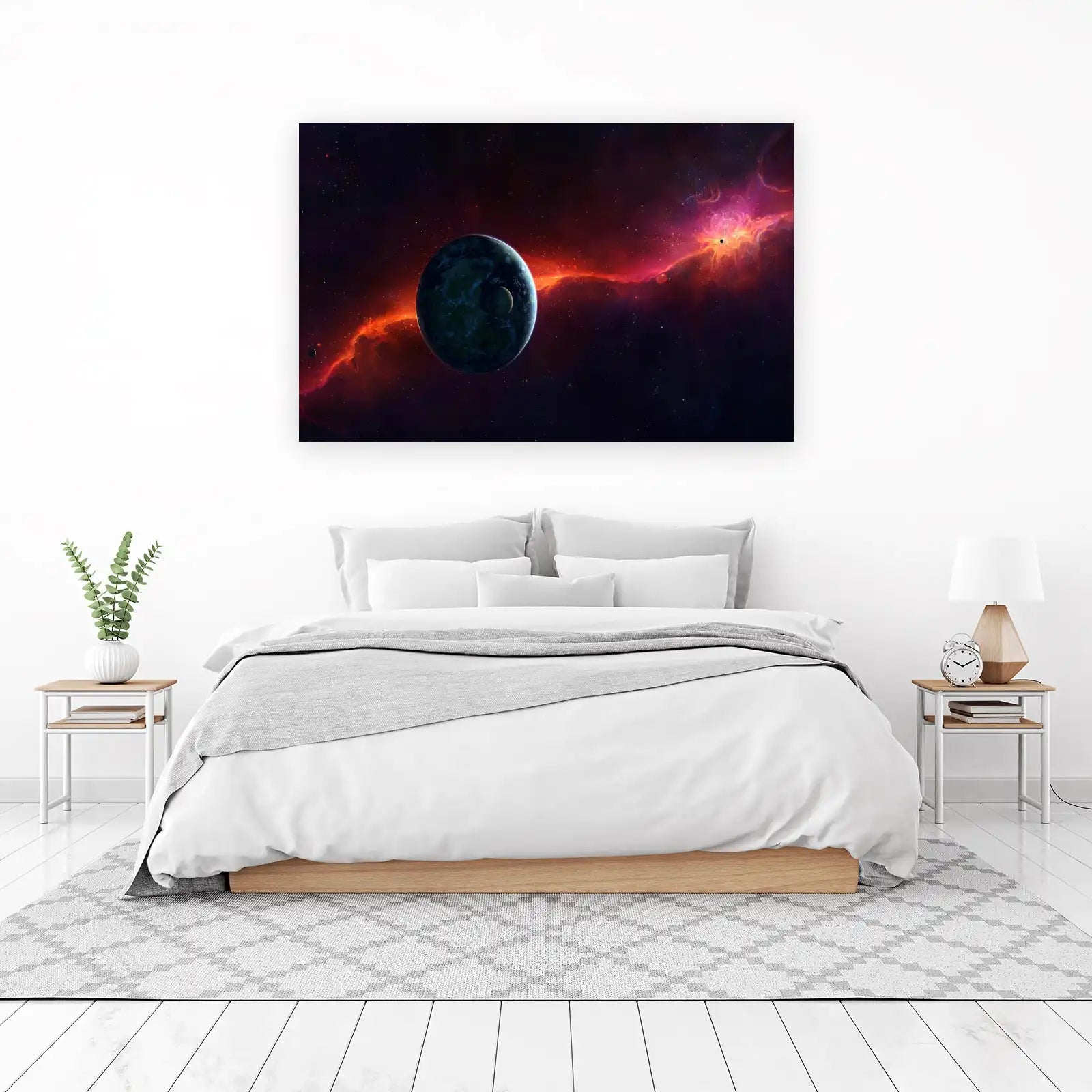 Cosmic Wonder Planet & Nebula Wall Art