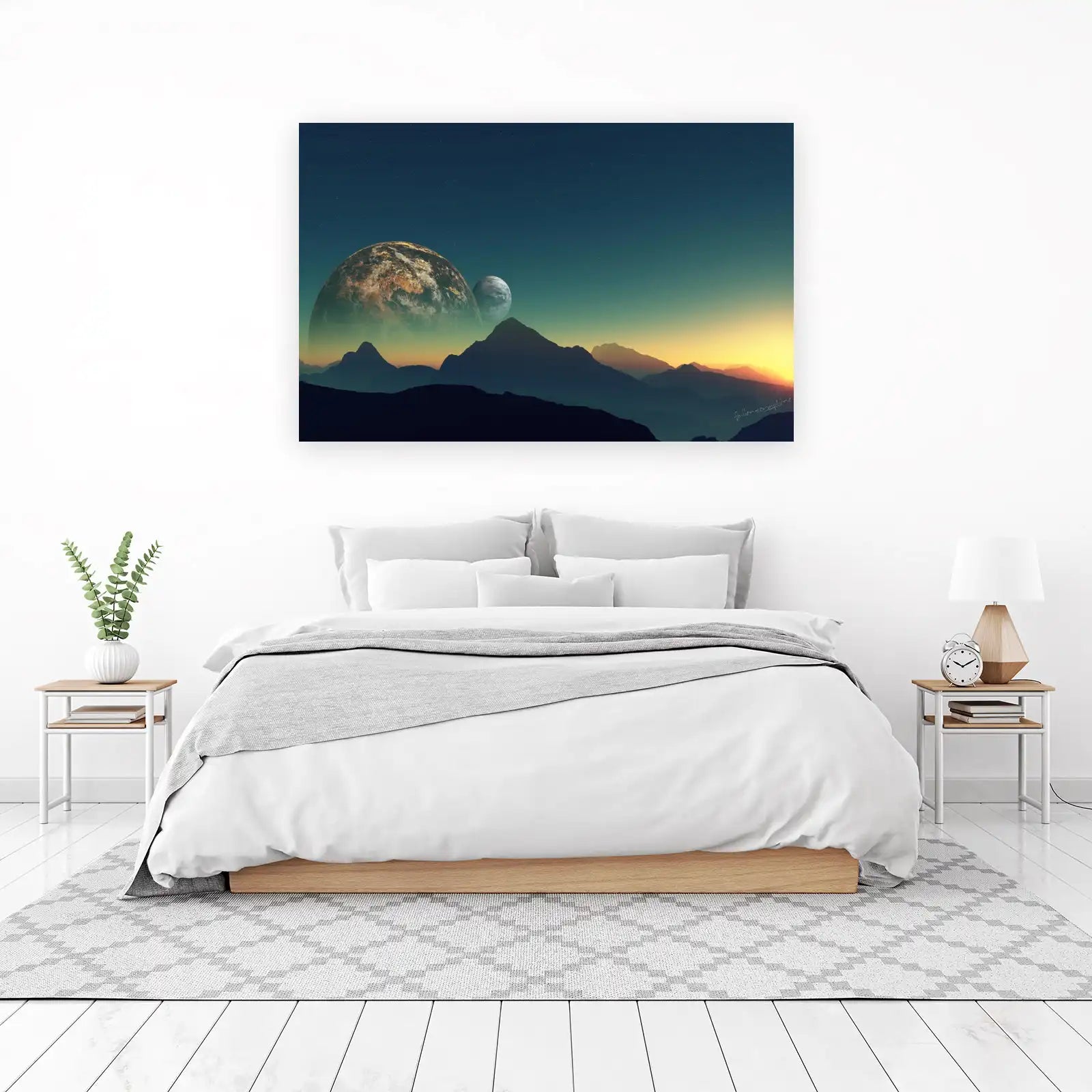 Cosmic Vista Planetscape Wall Art