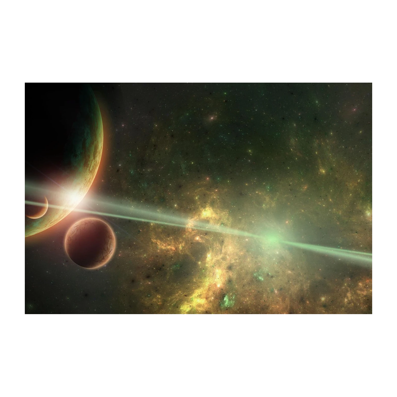 Cosmic Nebula & Planets Sci-Fi Wall Art