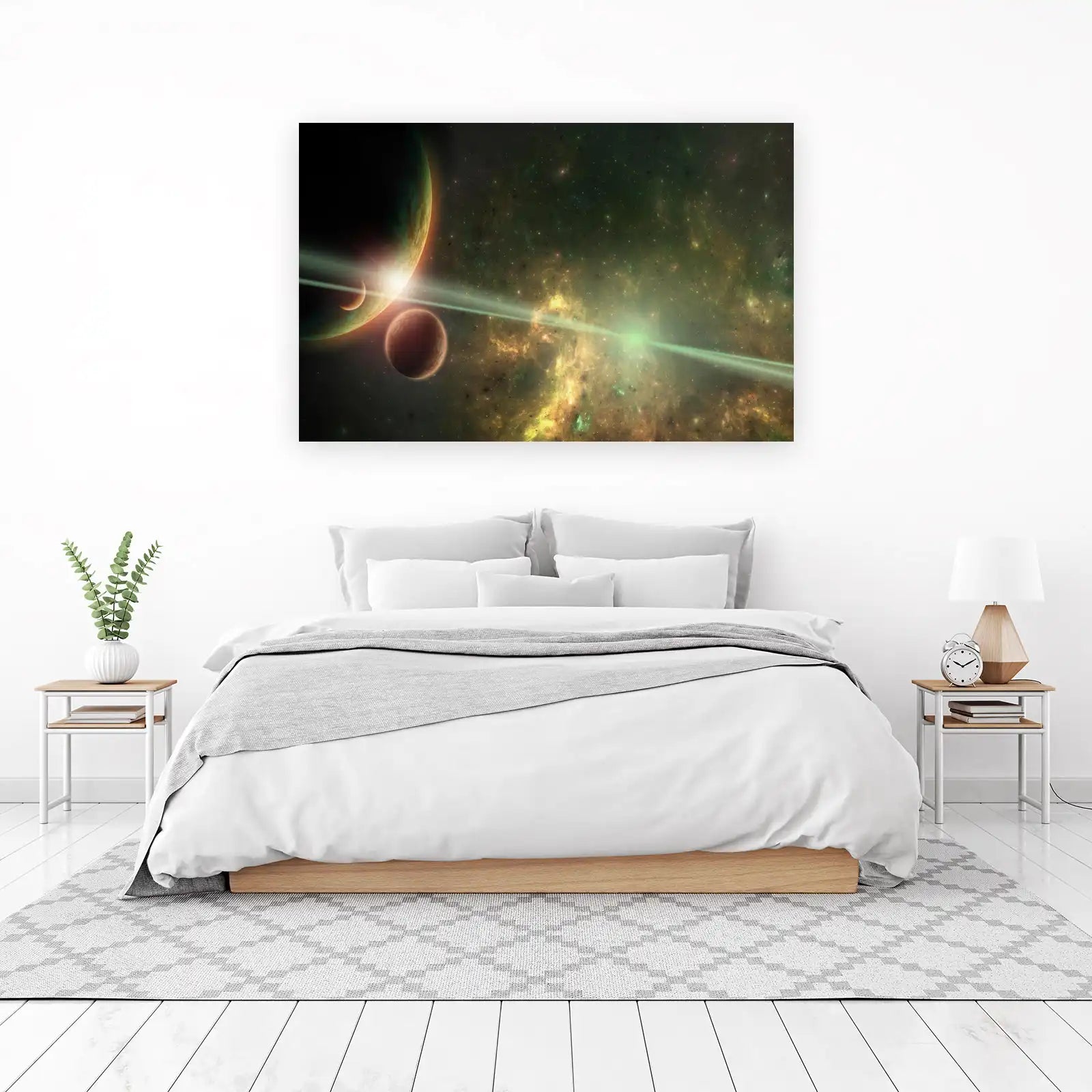 Cosmic Nebula & Planets Sci-Fi Wall Art
