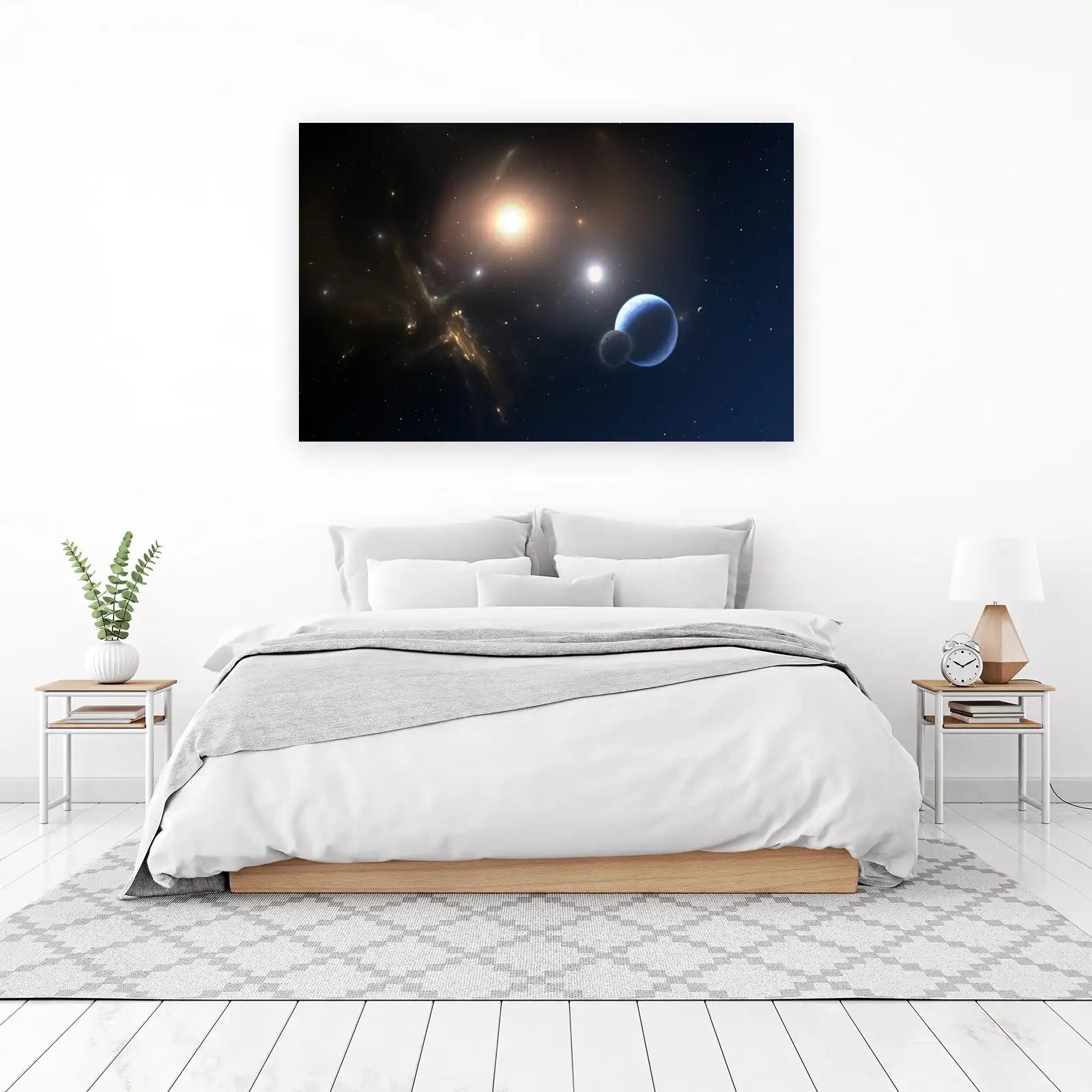 Cosmic Voyage Planet Galaxy Wall Art
