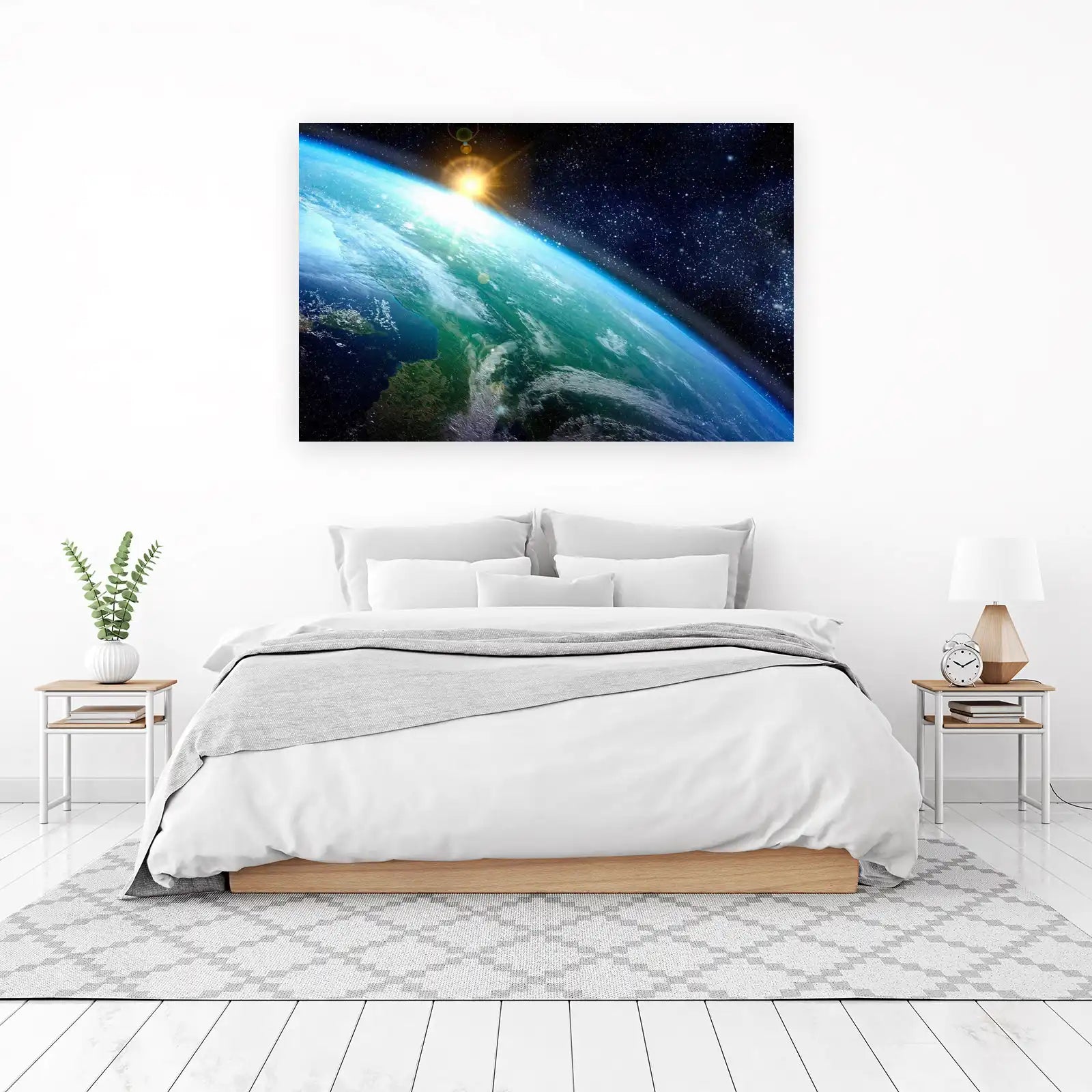 Stunning Earth Sunrise Space Wall Art