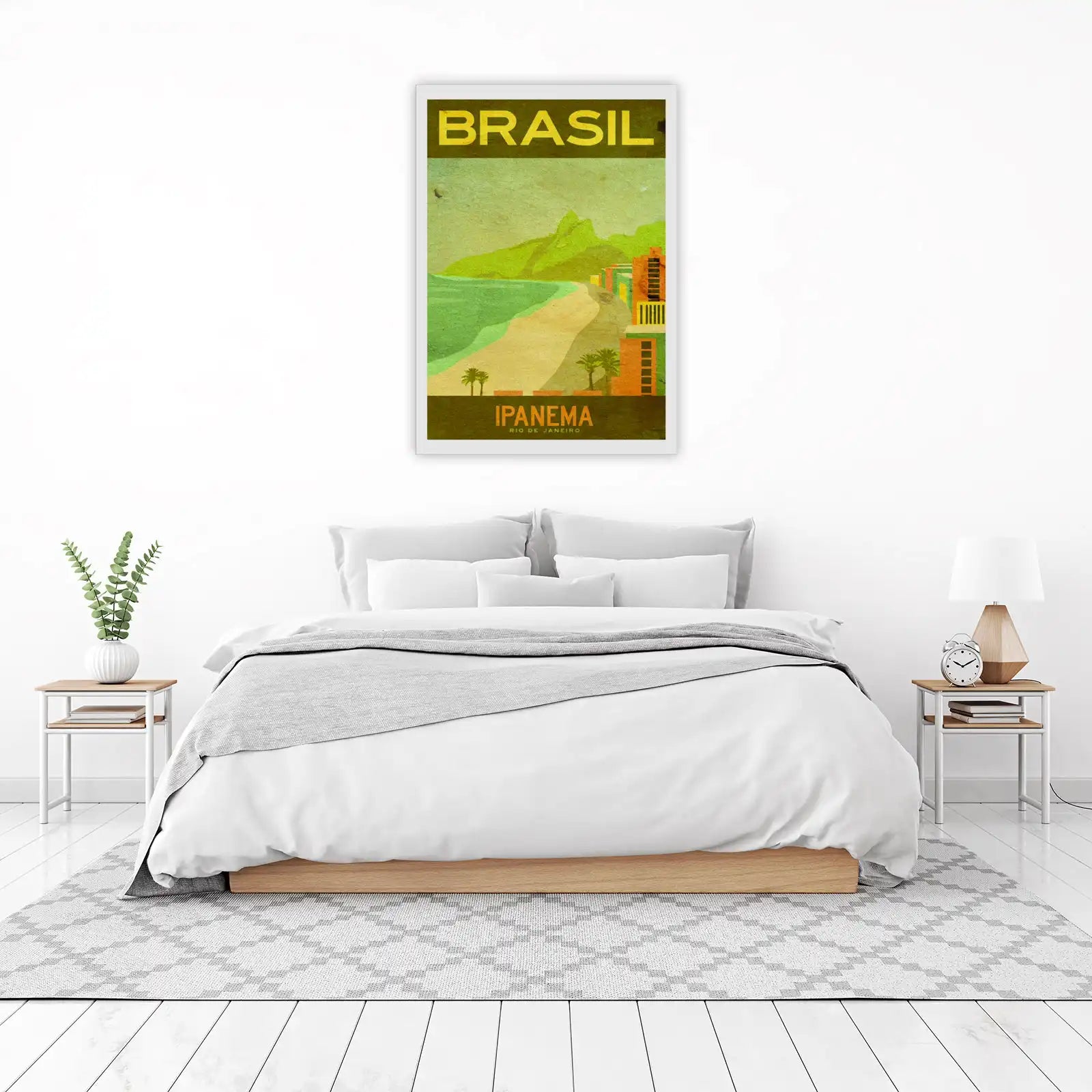 Vintage Brasil Ipanema Beach Retro Wall Art