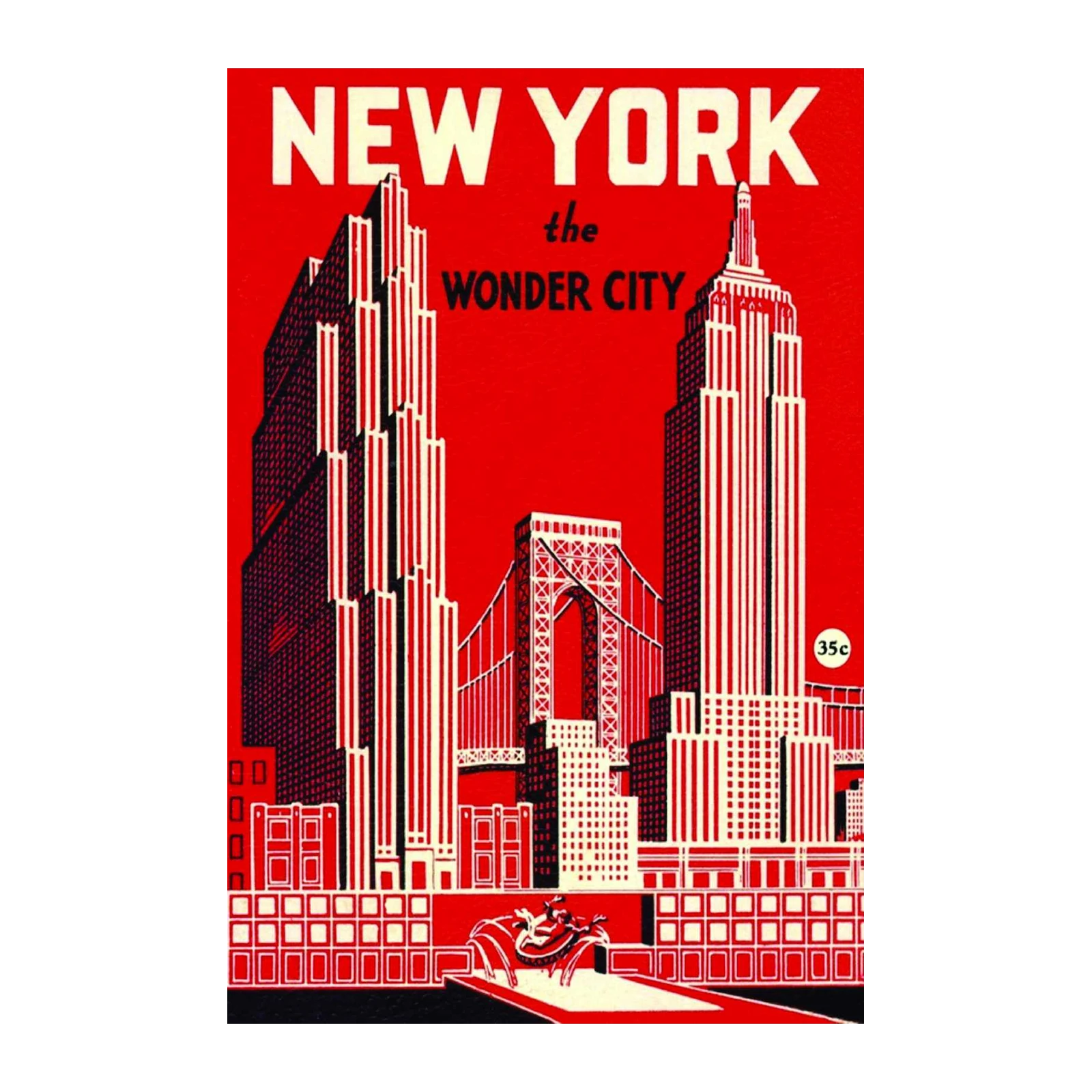 Vintage New York Wonder City Wall Art