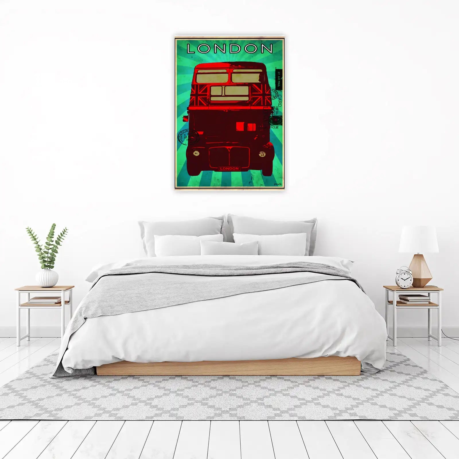 Vintage London Bus Union Jack Wall Art