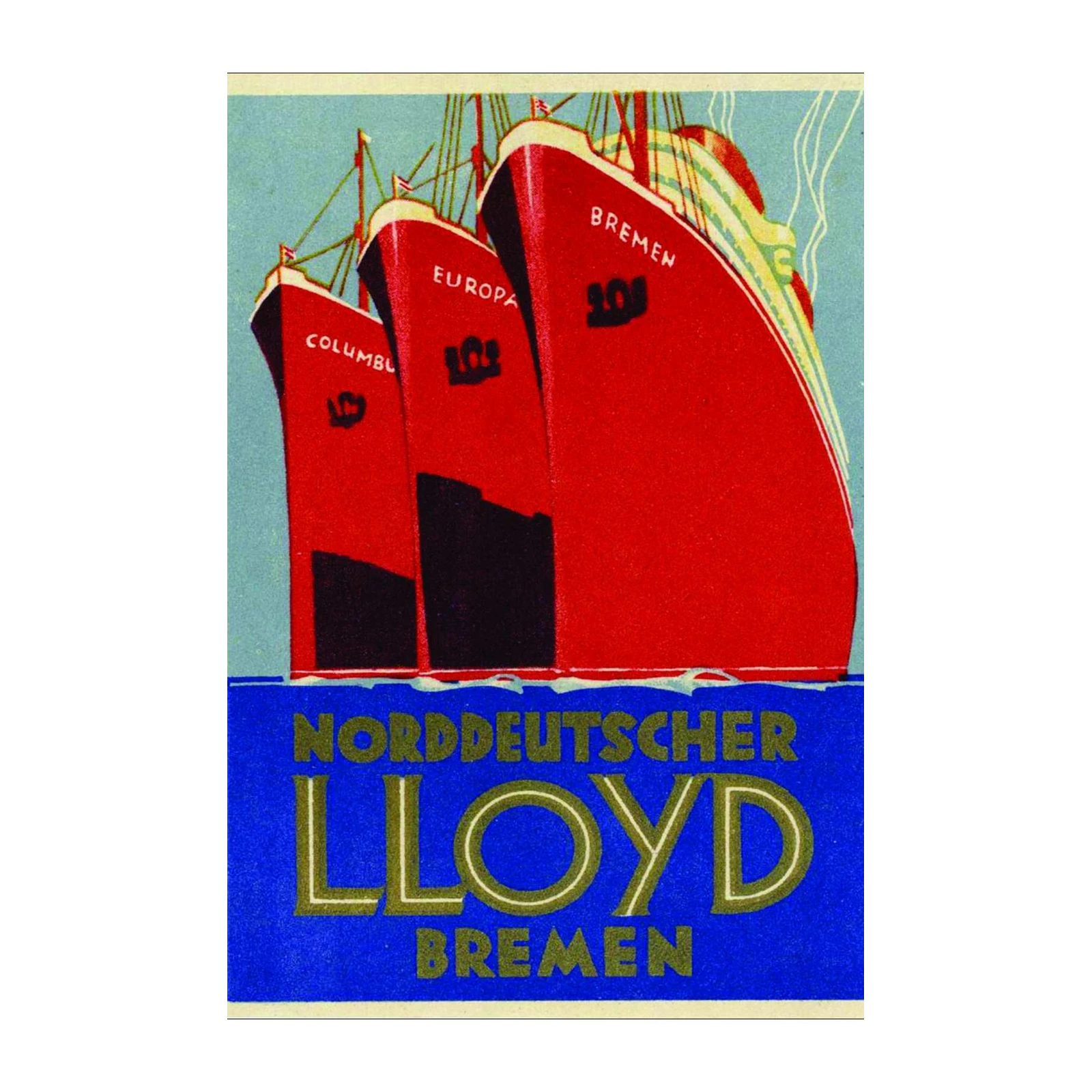 Vintage Ocean Liner Art 'Norddeutscher Lloyd' Wall Art