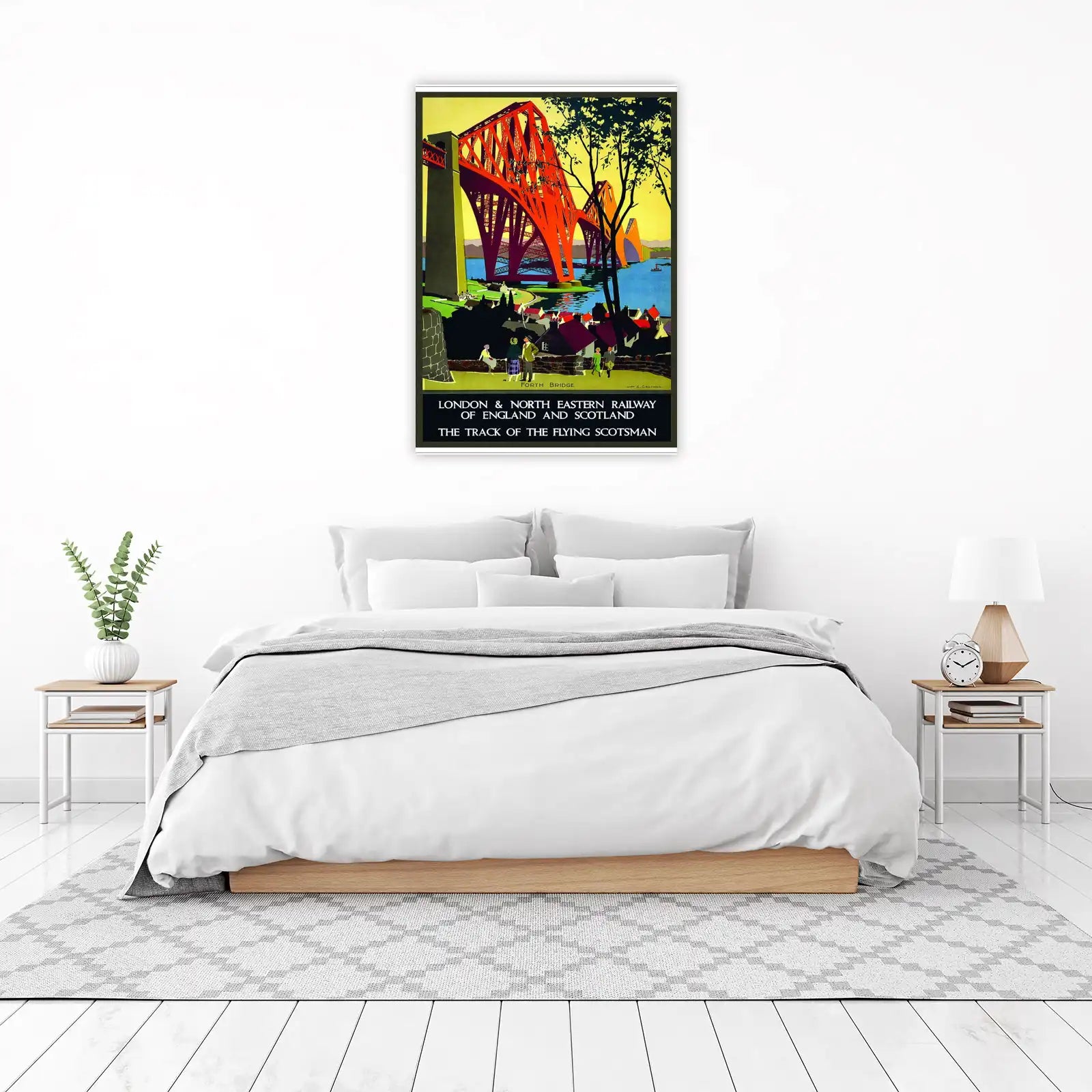 Vintage Forth Bridge Travel Art Wall Art