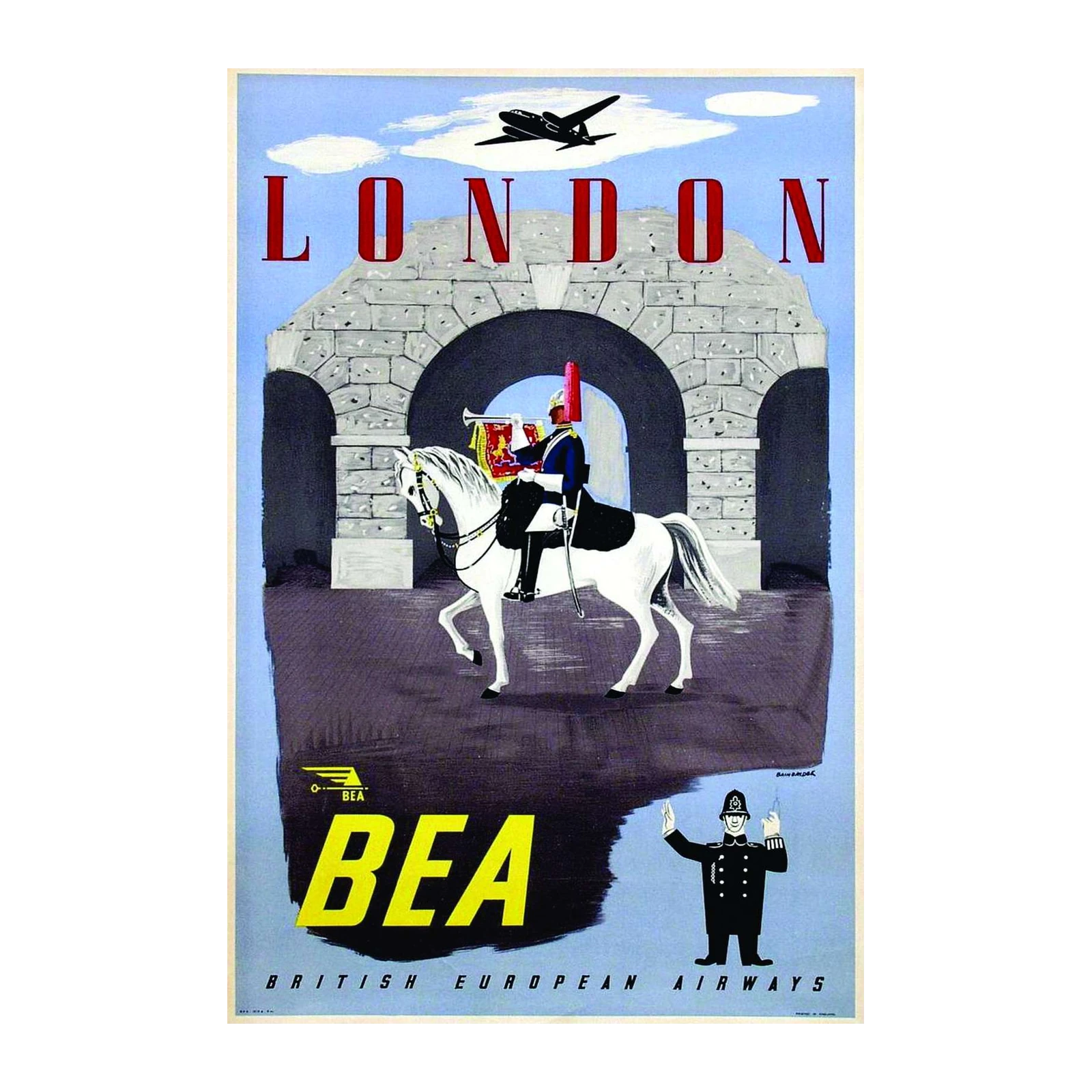 Vintage London Travel Poster Wall Art