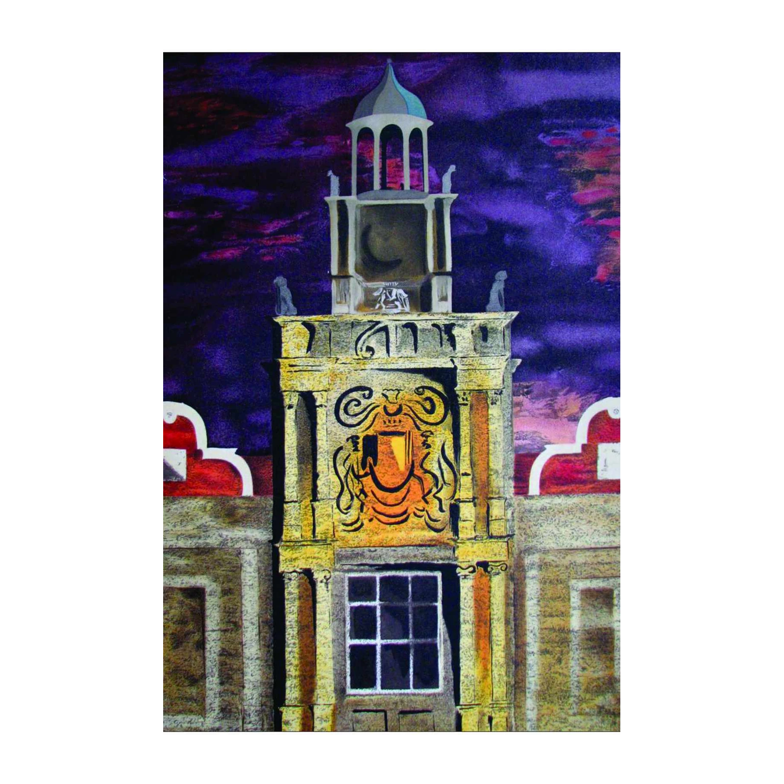 Dramatic Victorian Clock Tower Wall Art