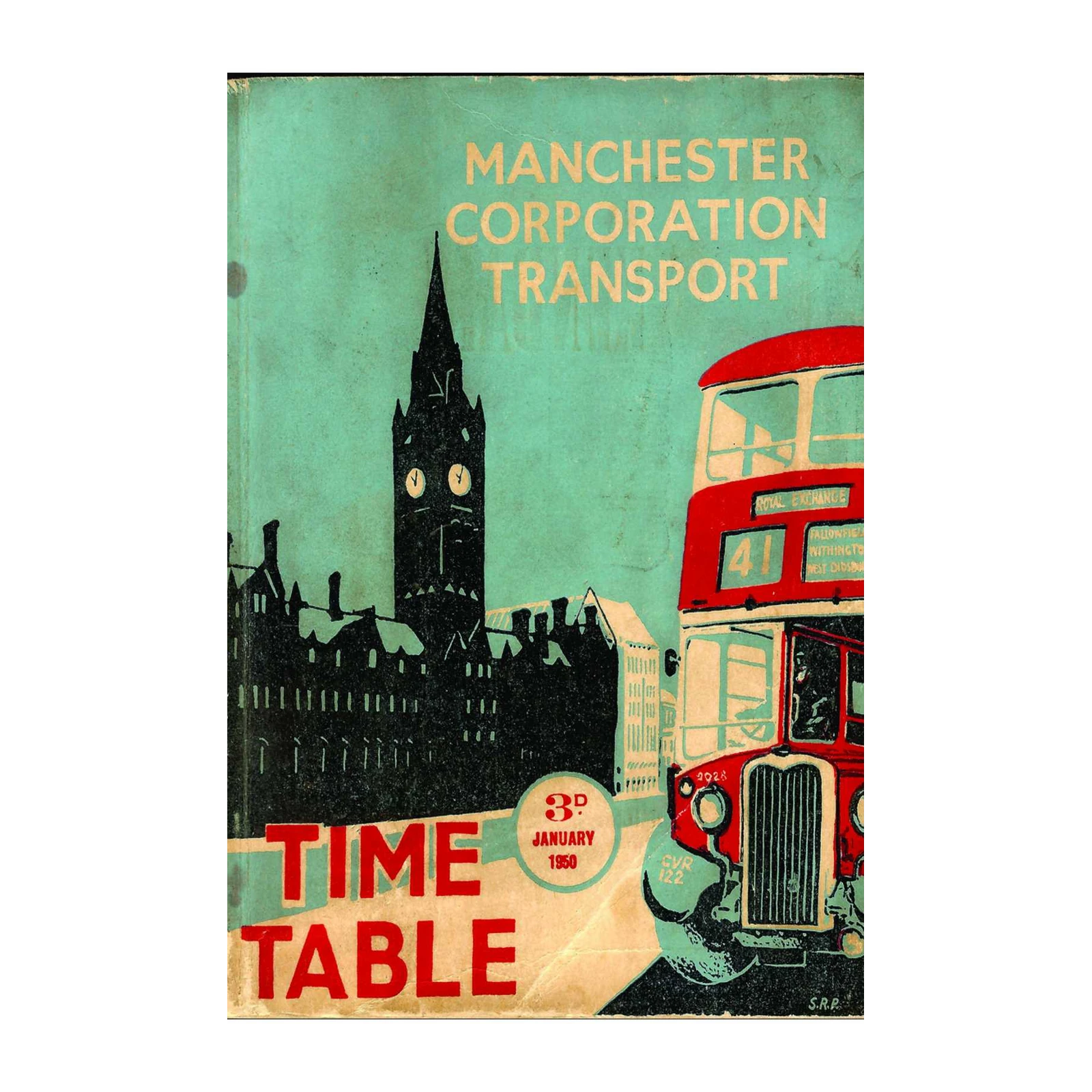 Retro Manchester Transport Time Table Wall Art