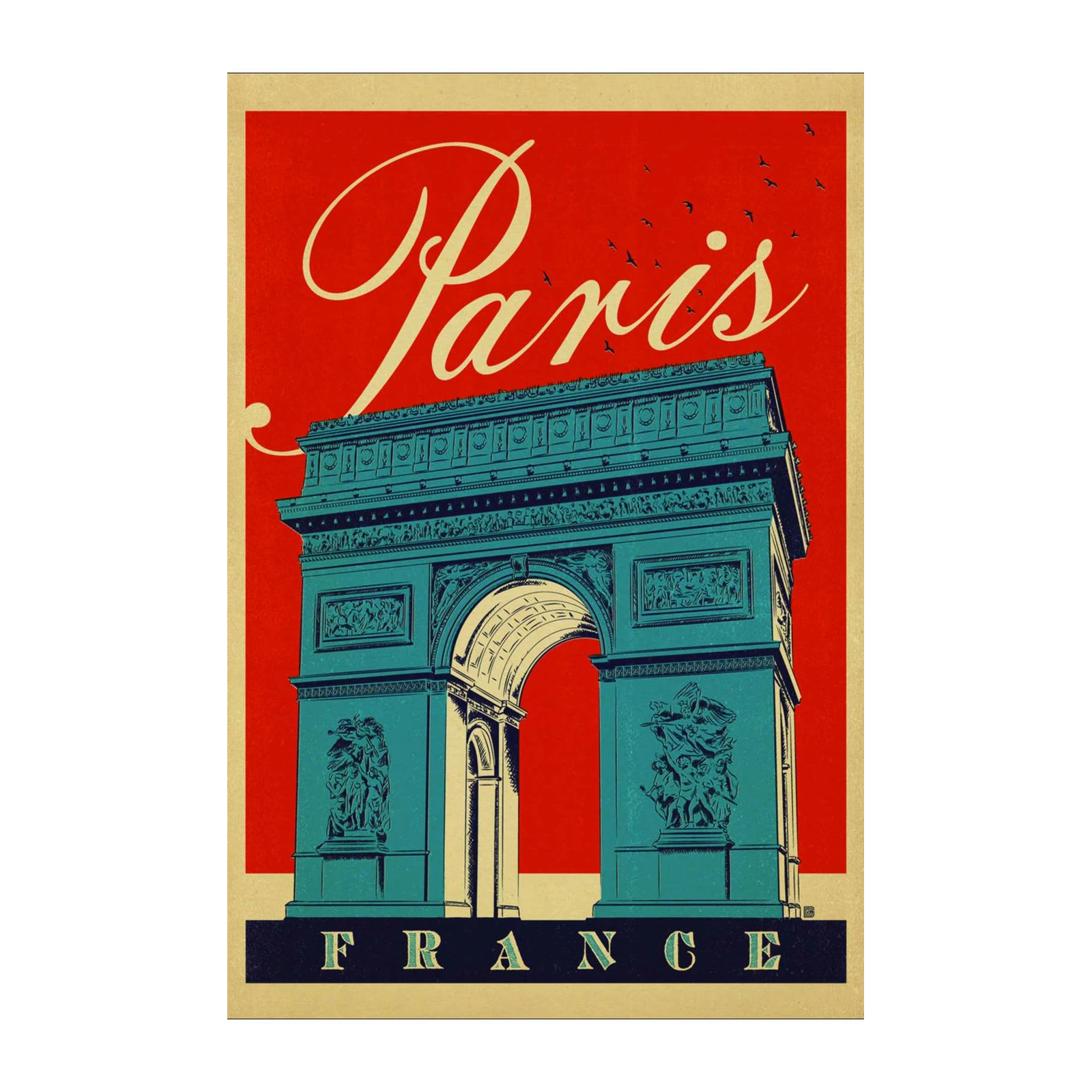 Vintage Paris Arc de Triomphe Wall Art