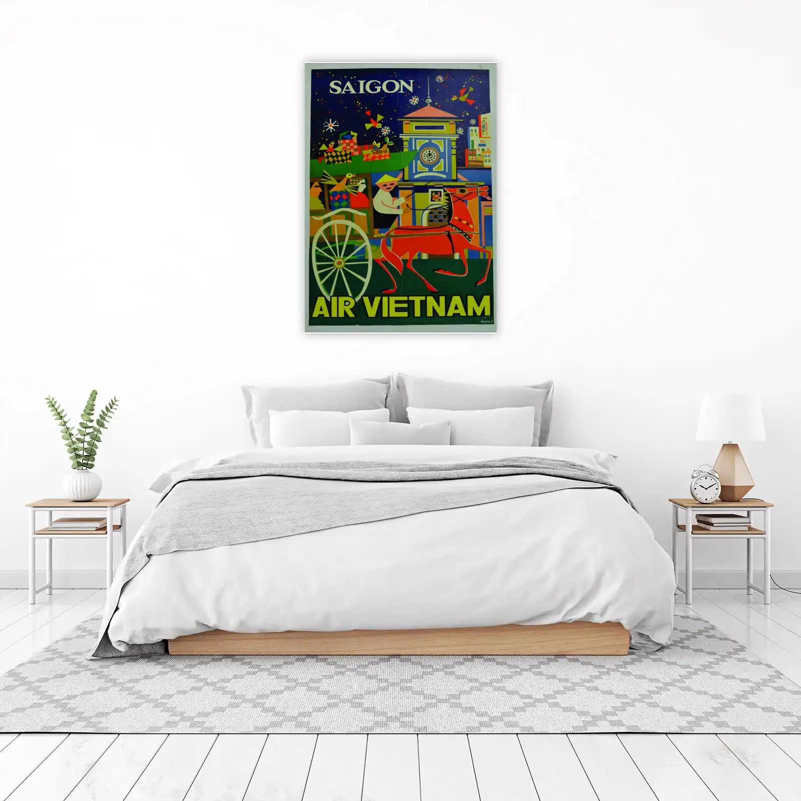 Vintage Saigon Air Vietnam Travel Wall Art