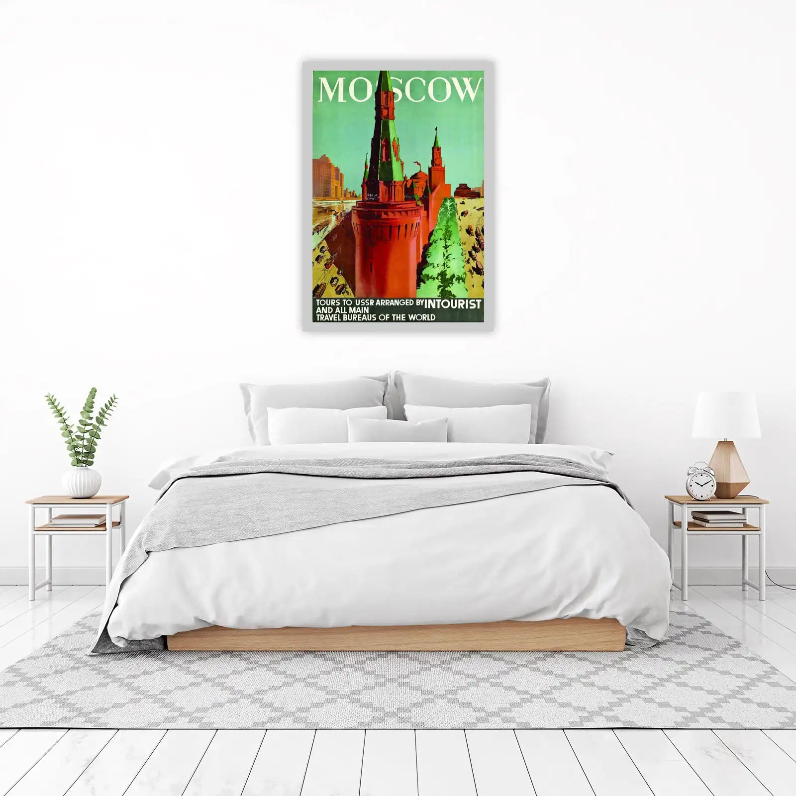 Retro Moscow Kremlin Travel Poster Wall Art