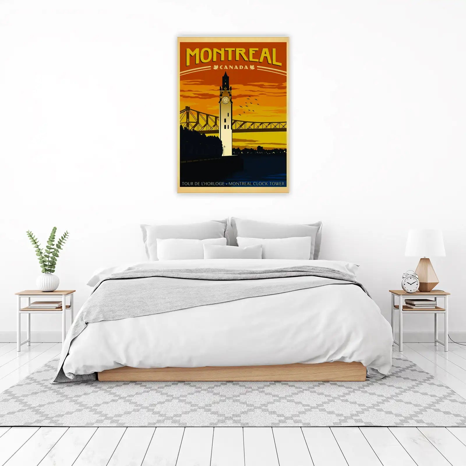 Vintage Montreal Clock Tower Wall Art