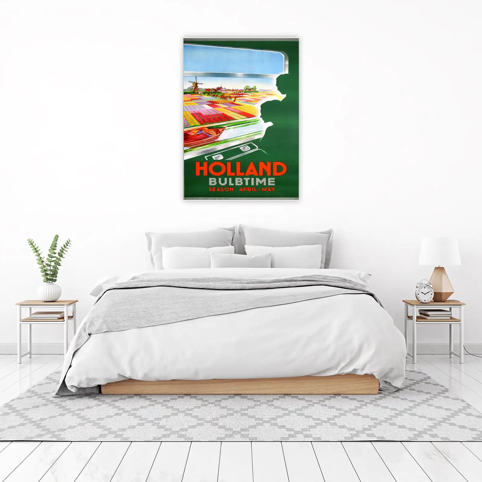 Vintage Holland Tulip Fields Wall Art