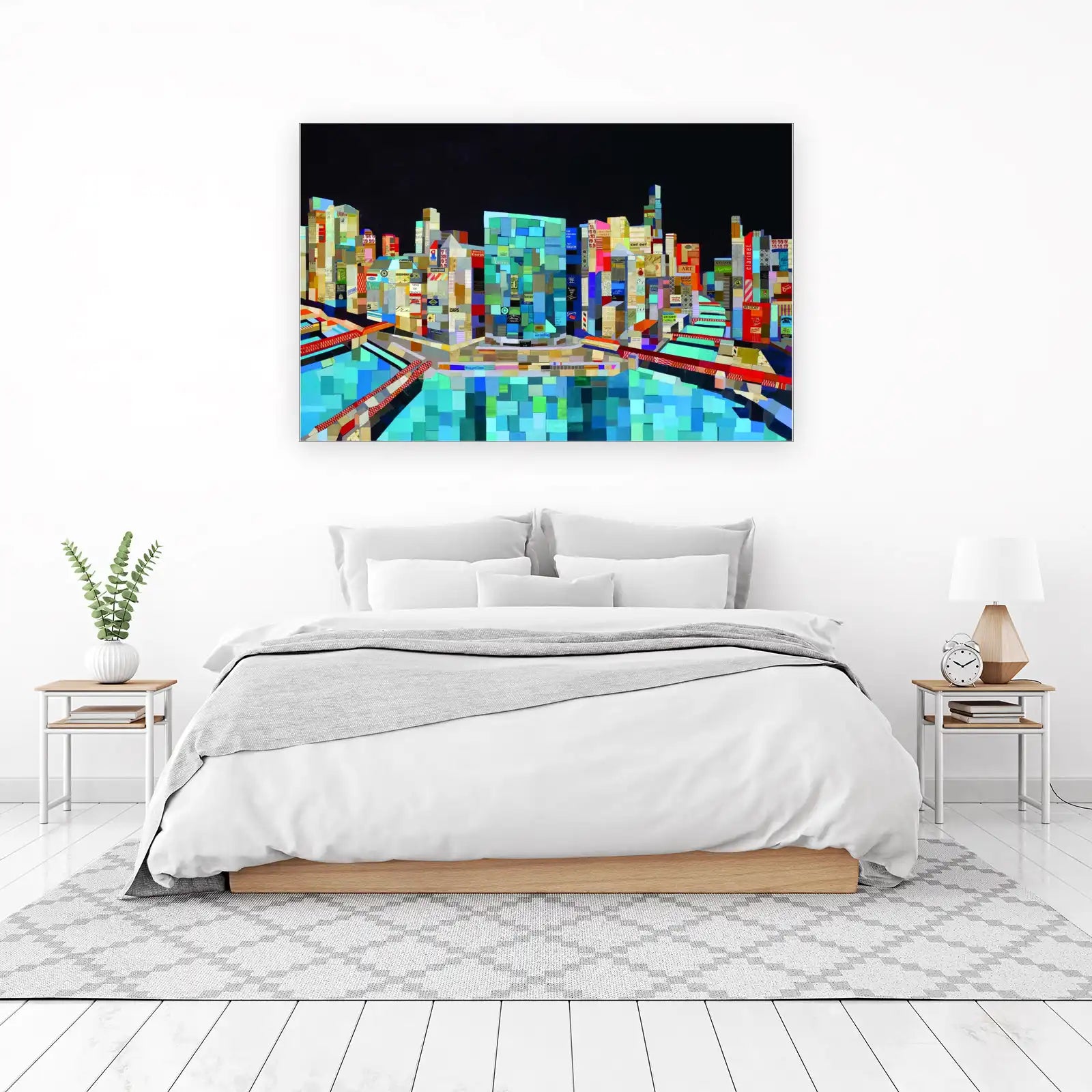Vibrant Cityscape Collage Wall Art