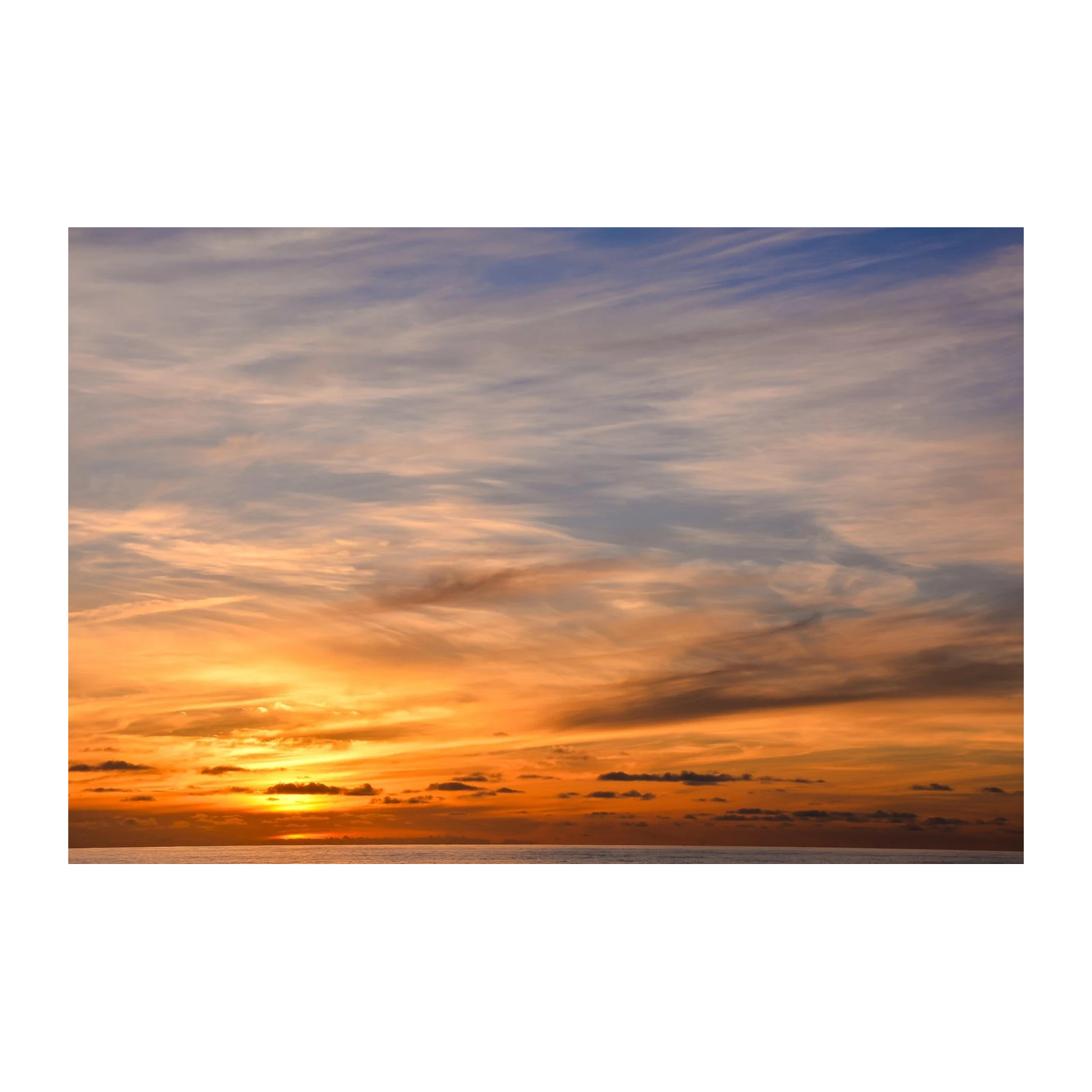 Vibrant Sunset Ocean Sky Wall Art