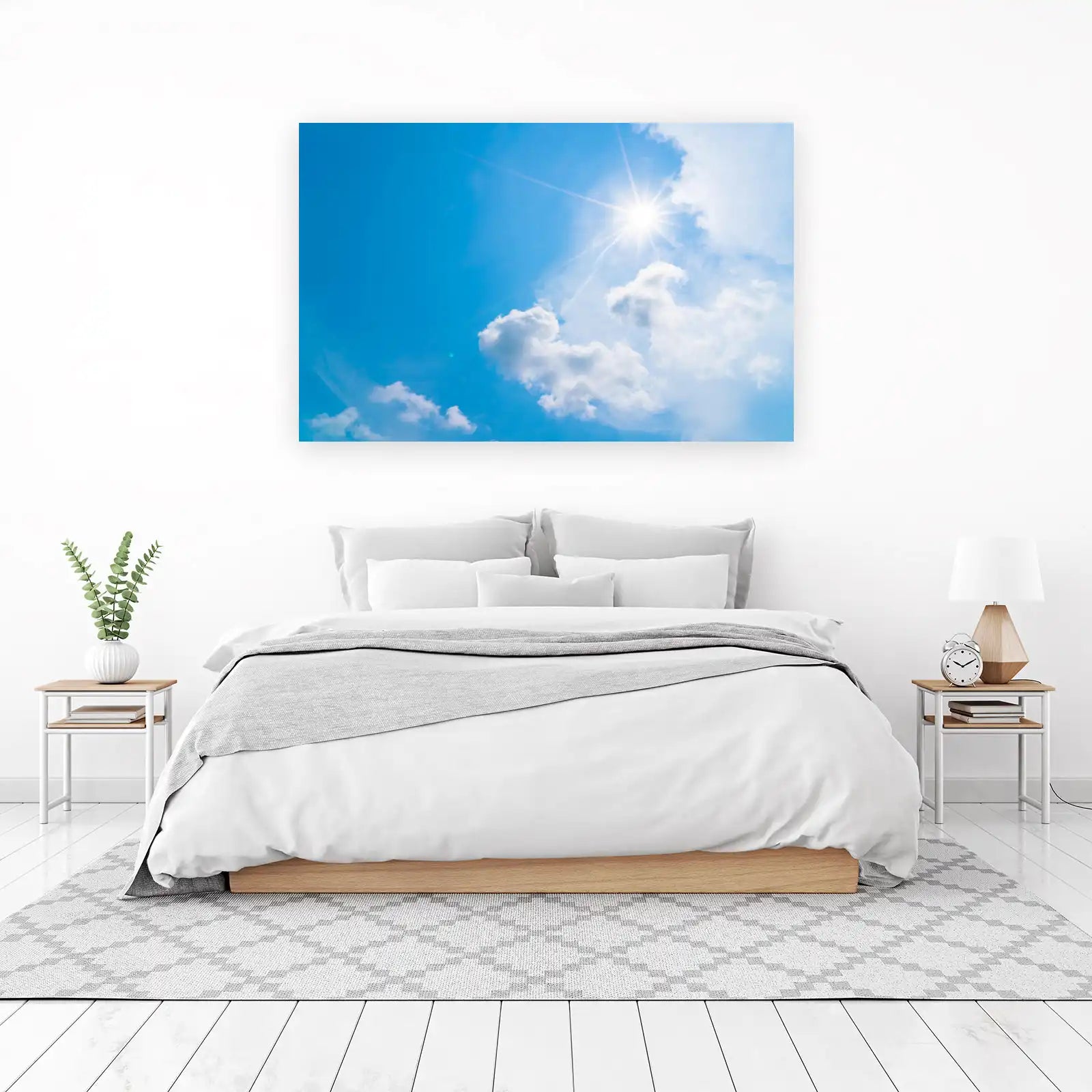 Bright Sunny Sky & Clouds Wall Art