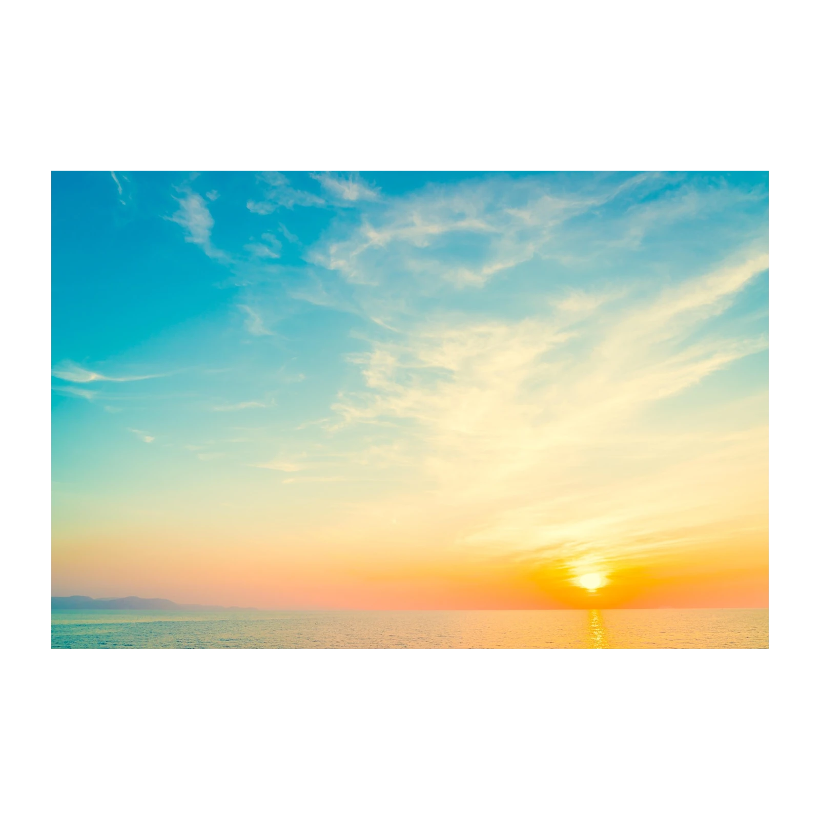 Serene Sunset Ocean View Wall Art