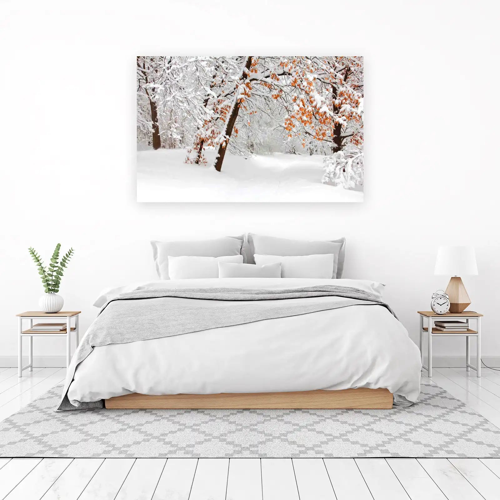 Serene Winter Forest Snow Landscape Wall Art