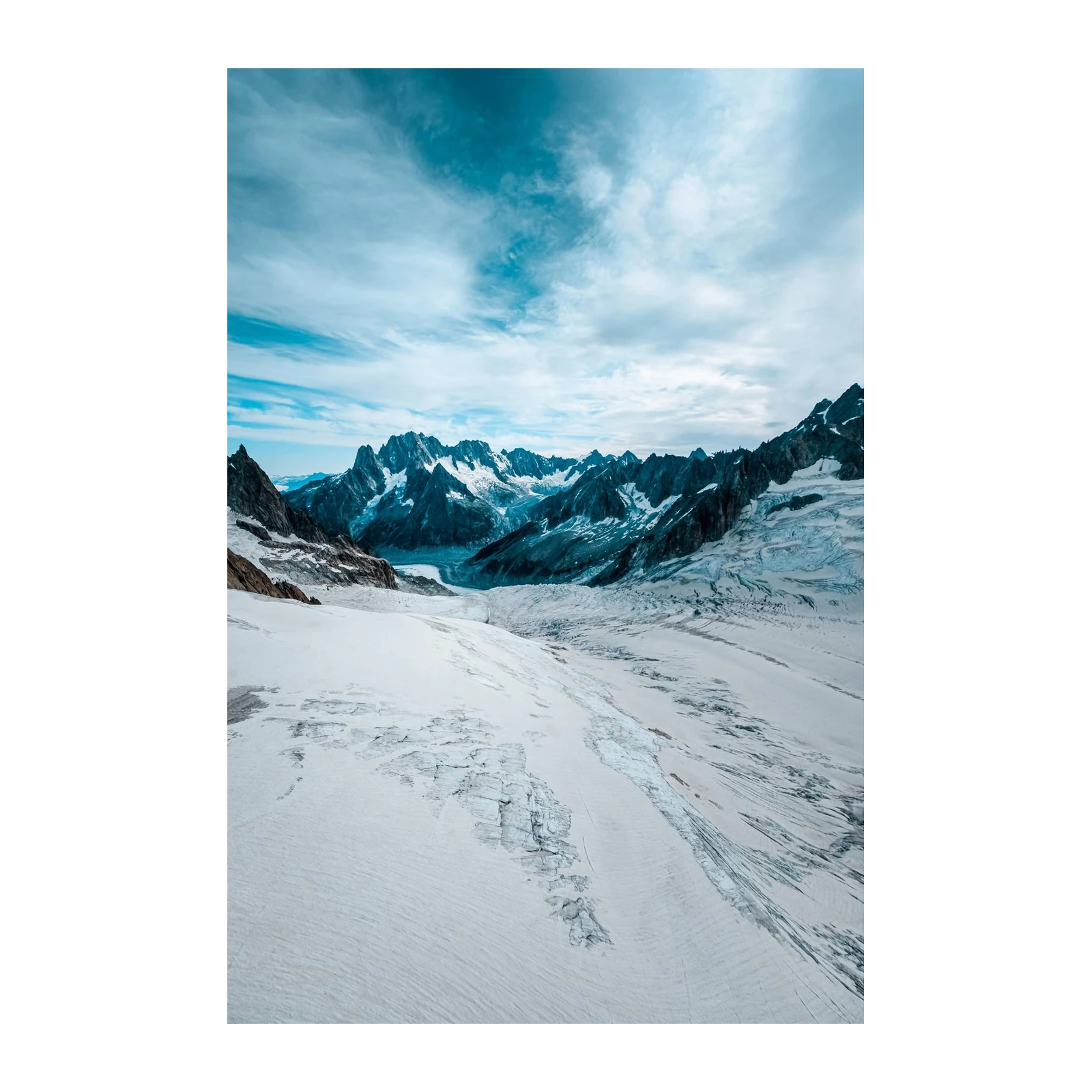 Majestic Glacier Mountain Sky Wall Art