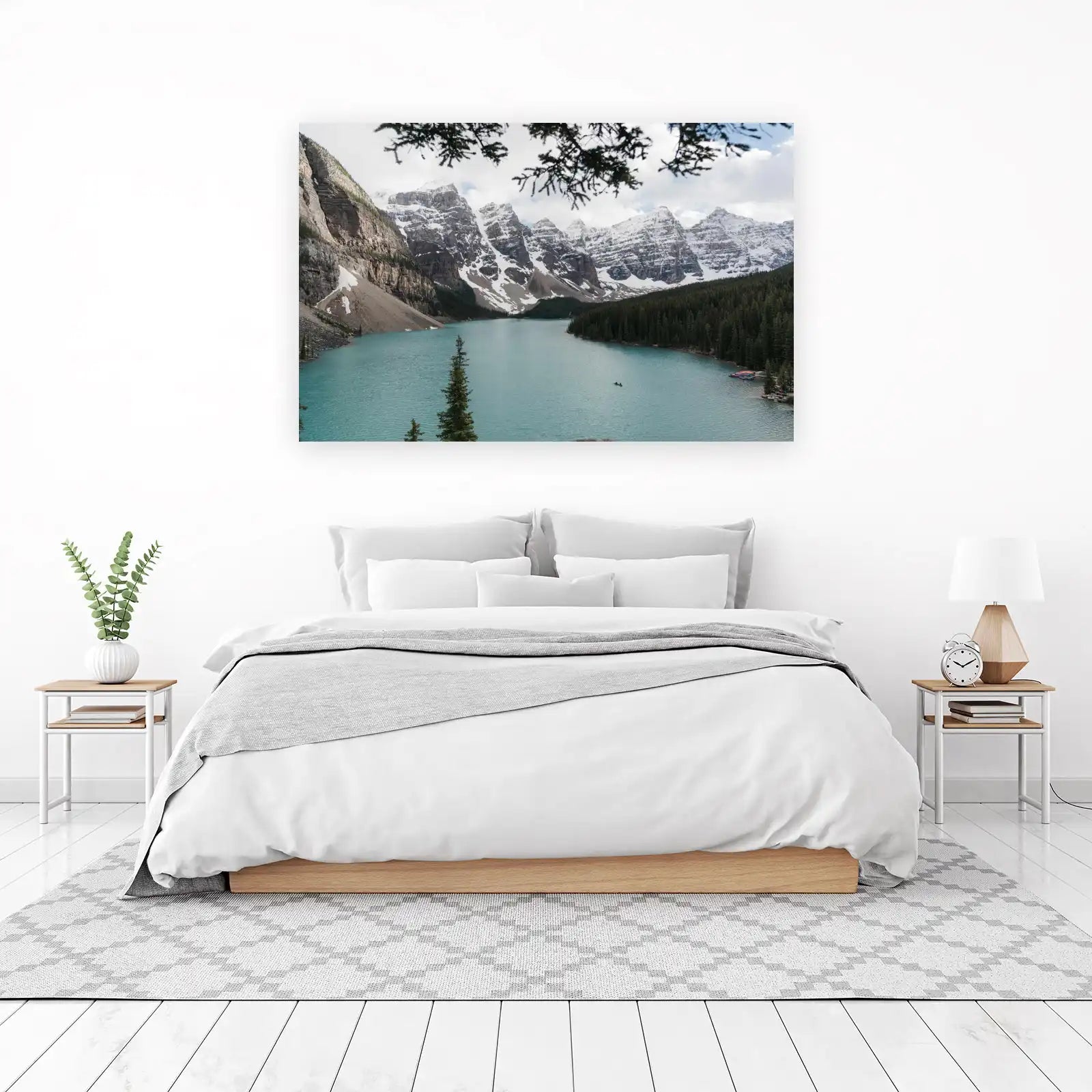 Turquoise Lake Mountain Serenity Wall Art