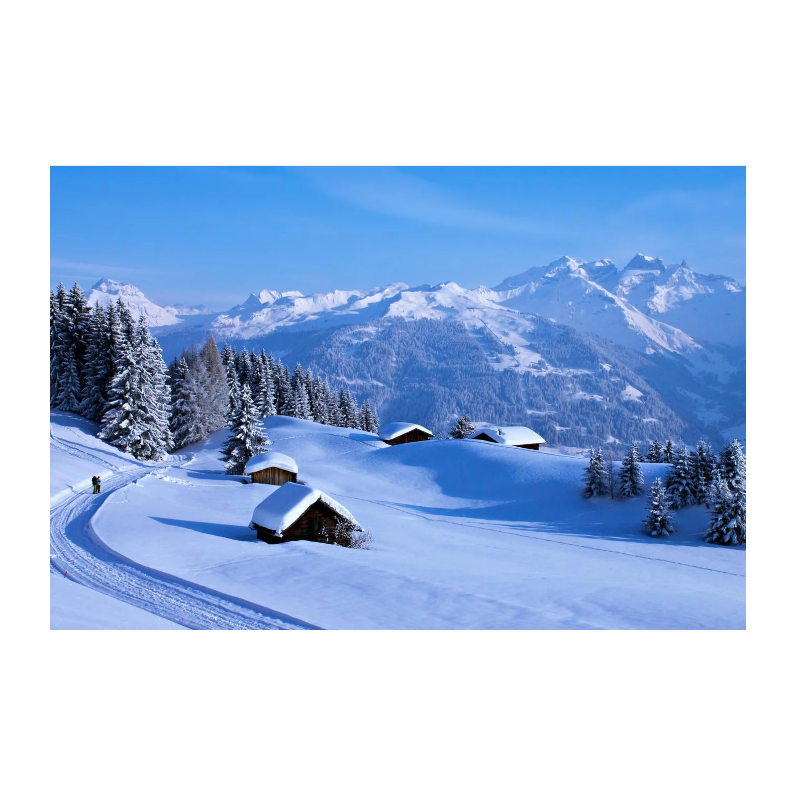 Alpine Winter Wonderland Scenic Wall Art