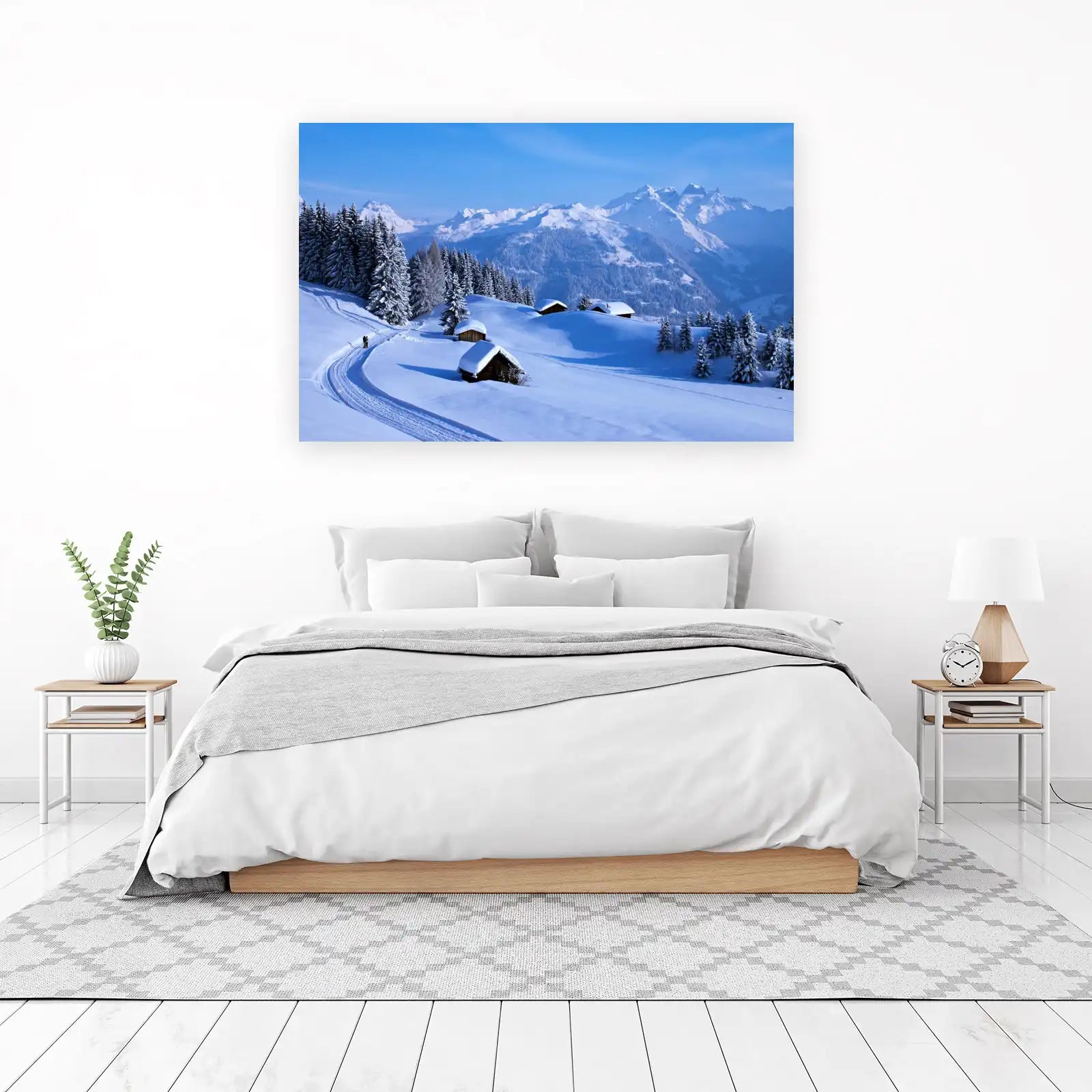 Alpine Winter Wonderland Scenic Wall Art
