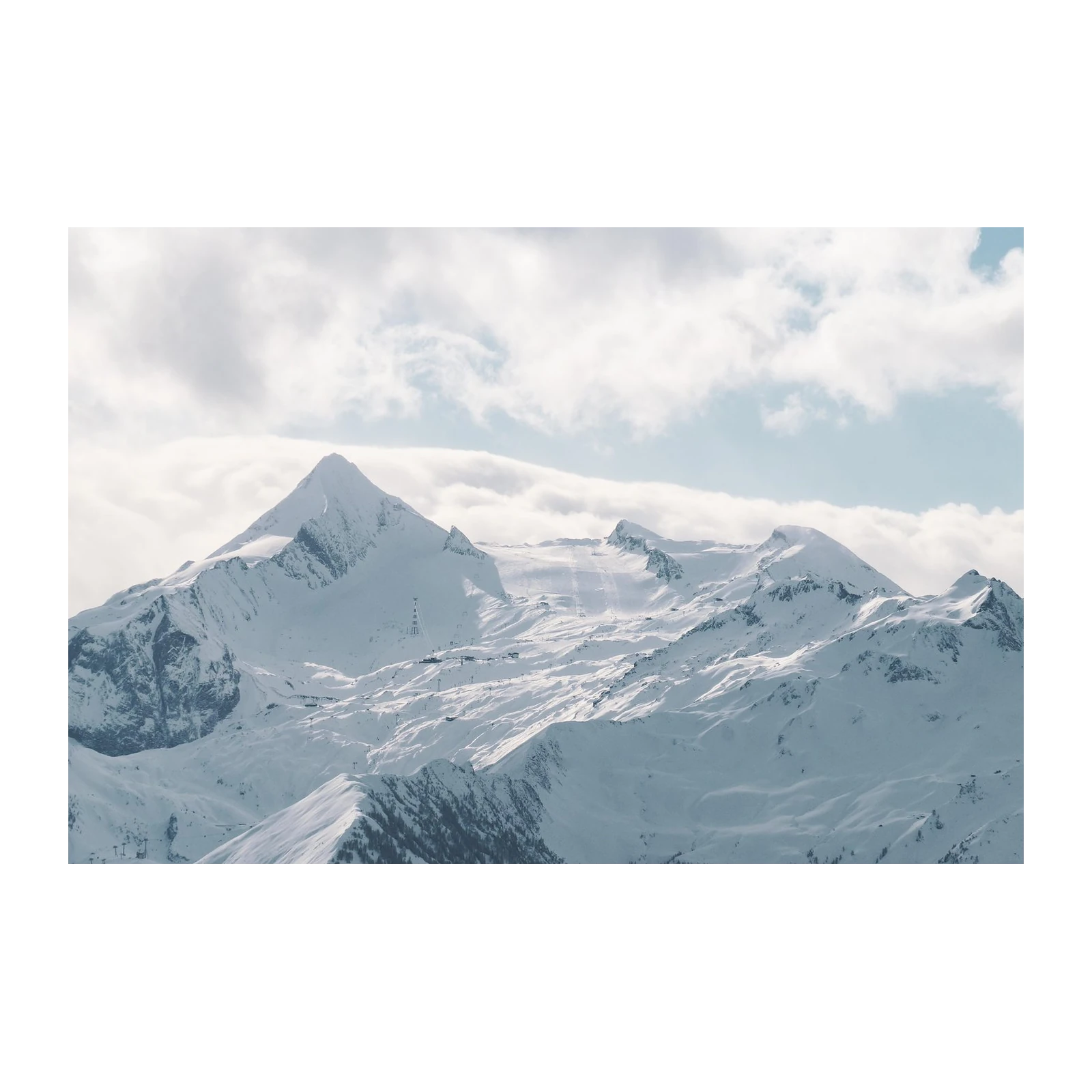Majestic Snowy Peaks Mountain Wall Art