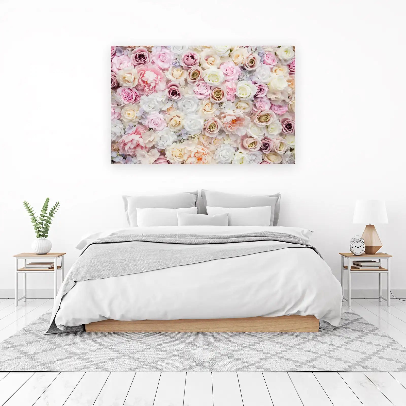 Romantic Blush Rose Garden Wall Art