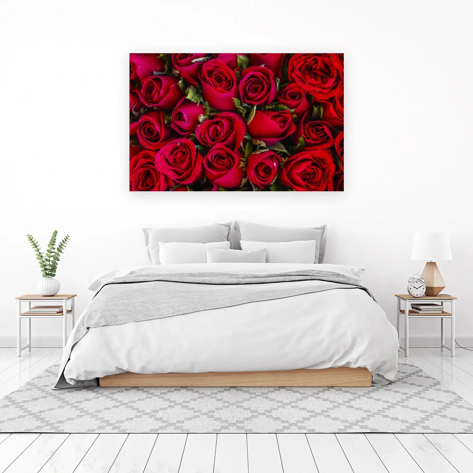 Luxurious Red Rose Bouquet Wall Art