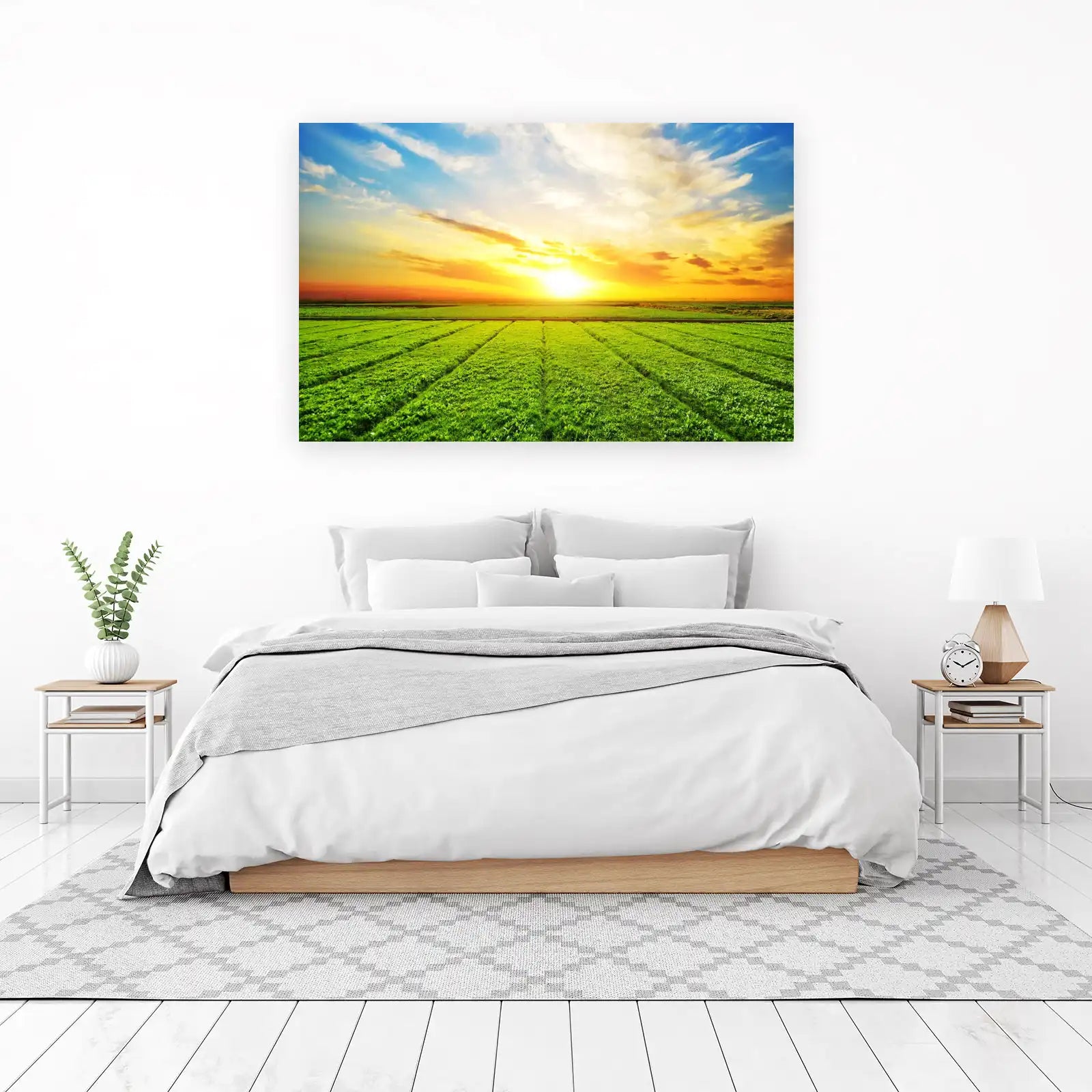 Vibrant Sunrise Fields Wall Art