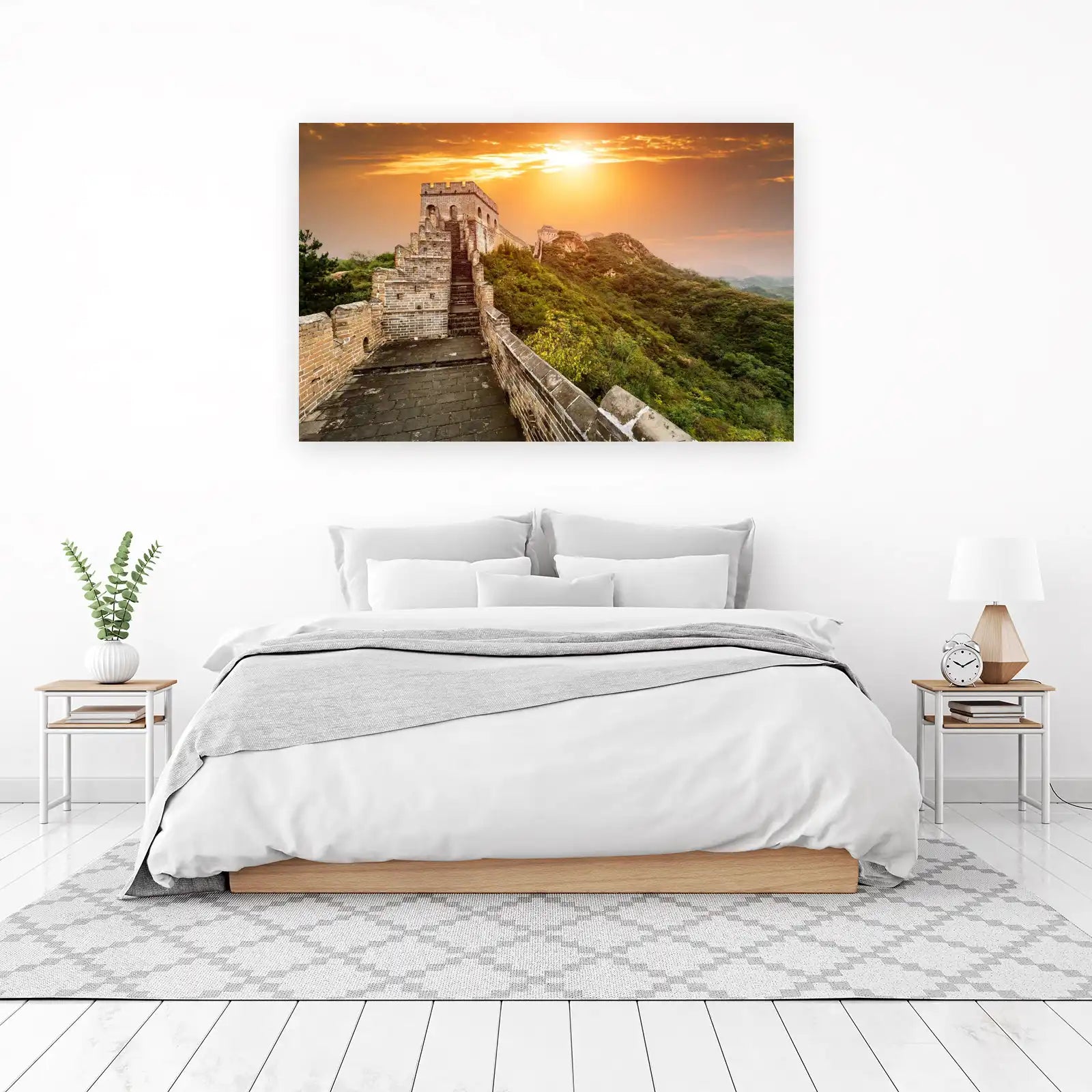 Great Wall of China Sunset Landscape Wall Art