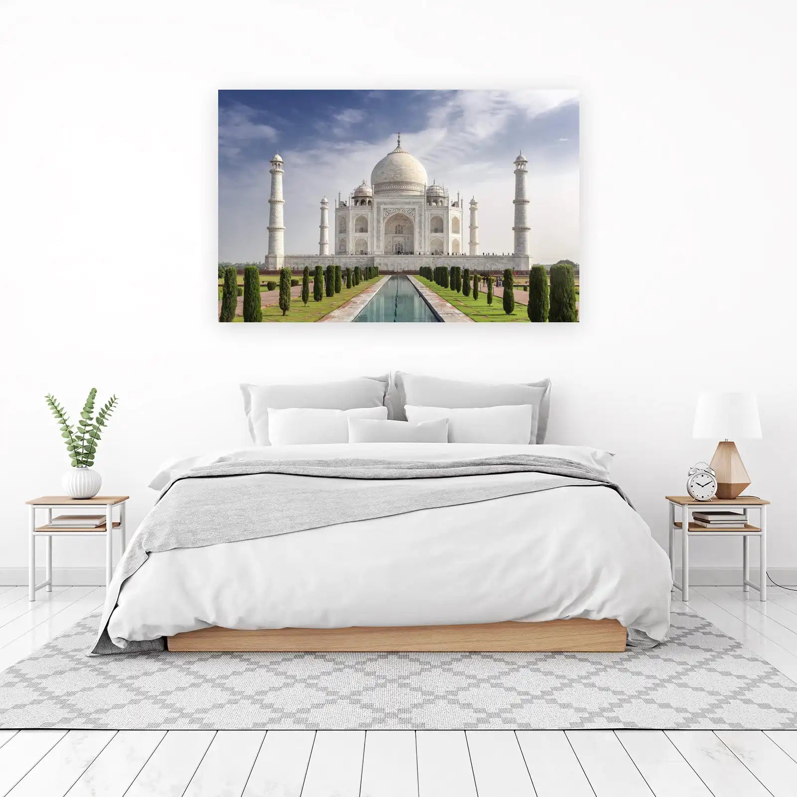 Iconic Taj Mahal India Symmetry Wall Art