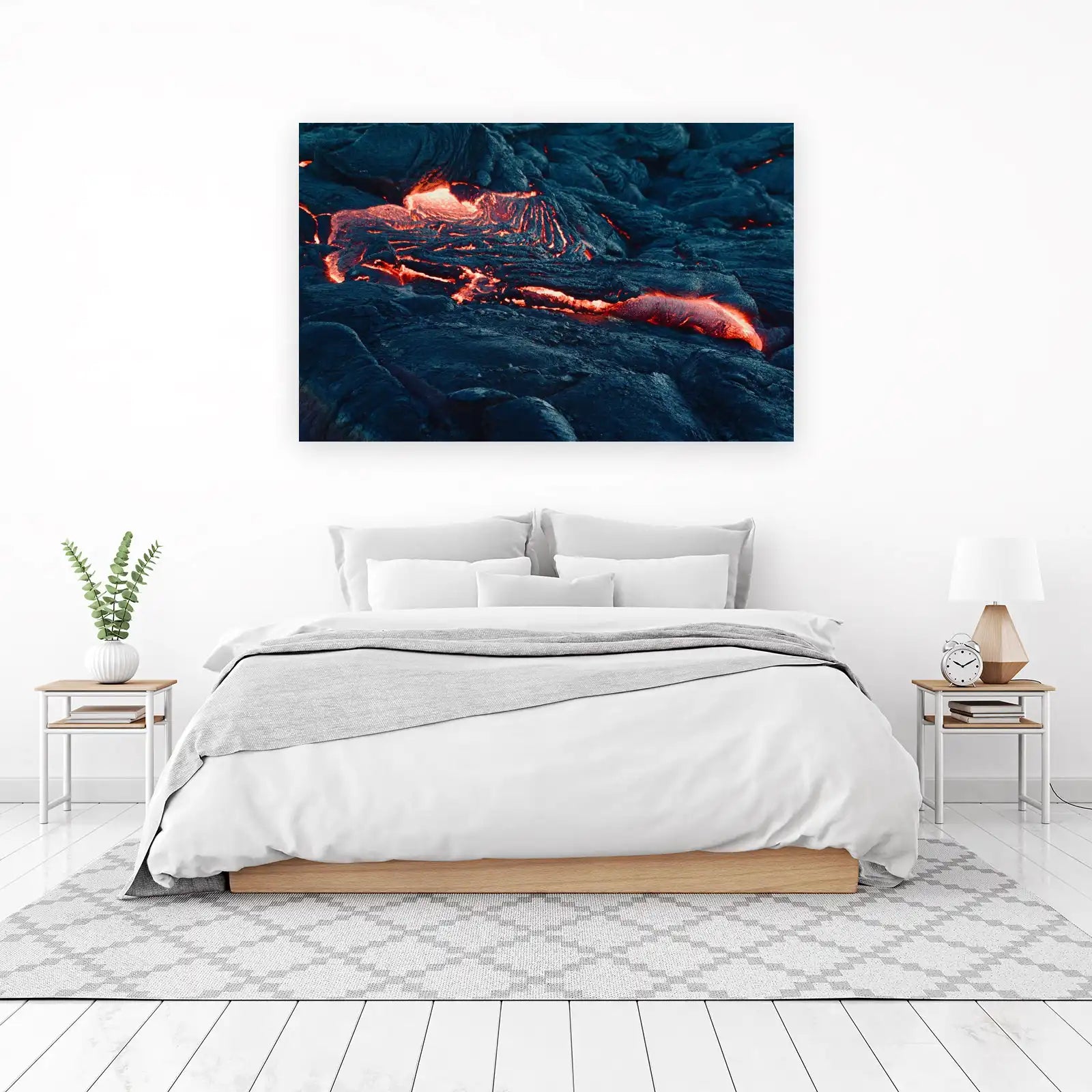 Fiery Lava Flow Abstract Nature Wall Art