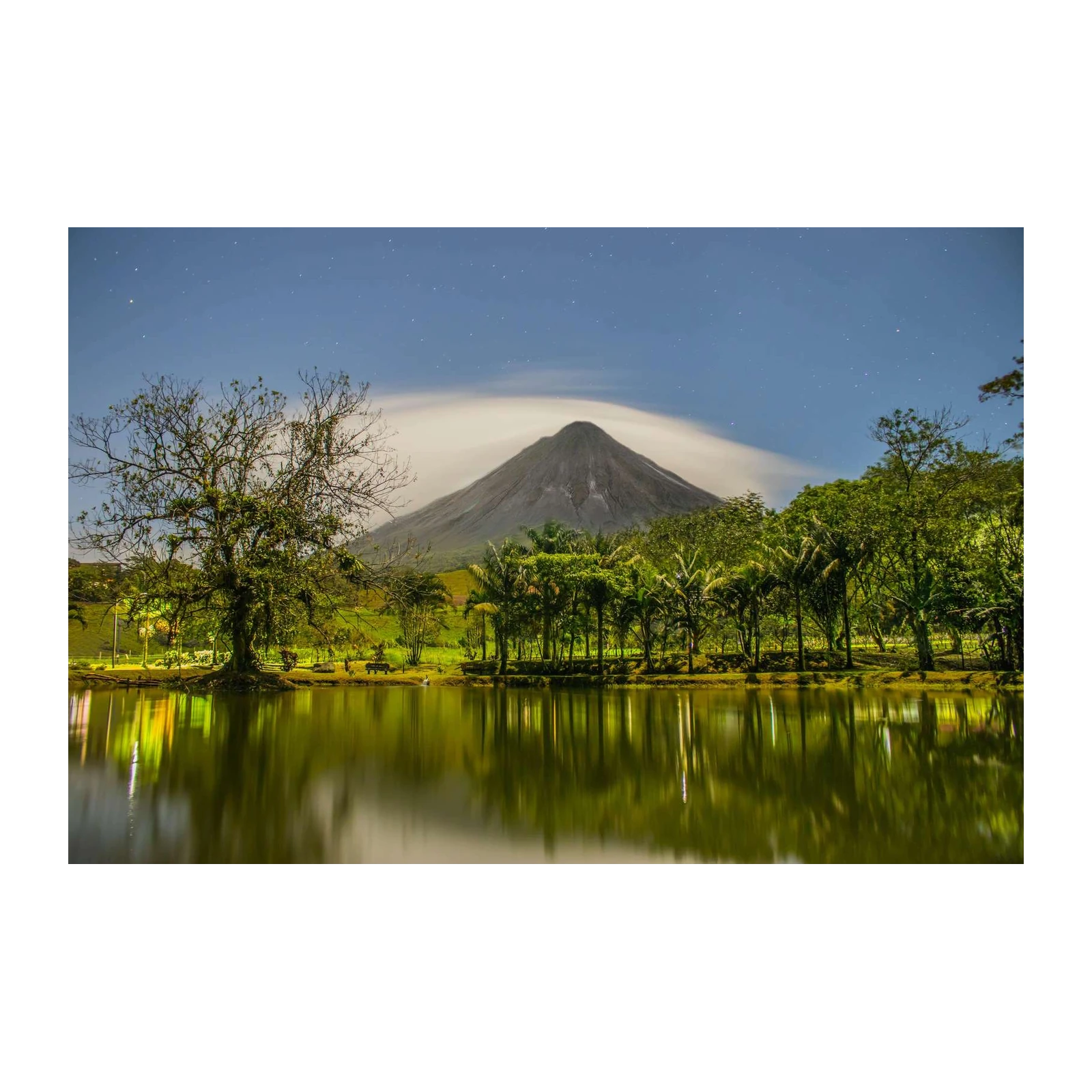 Arenal Volcano Nightscape Serenity Wall Art