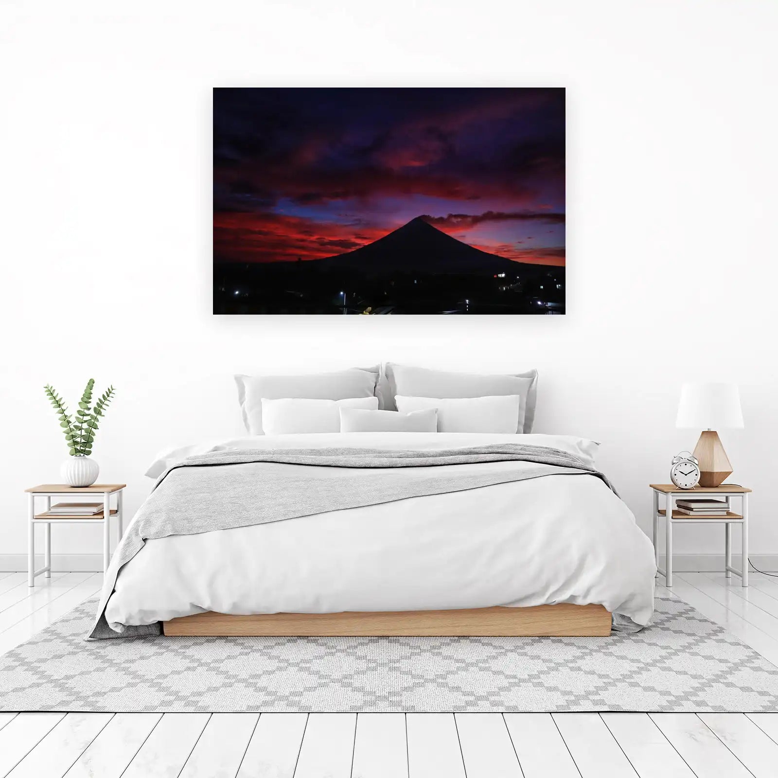 Majestic Volcano Sunset Wall Art