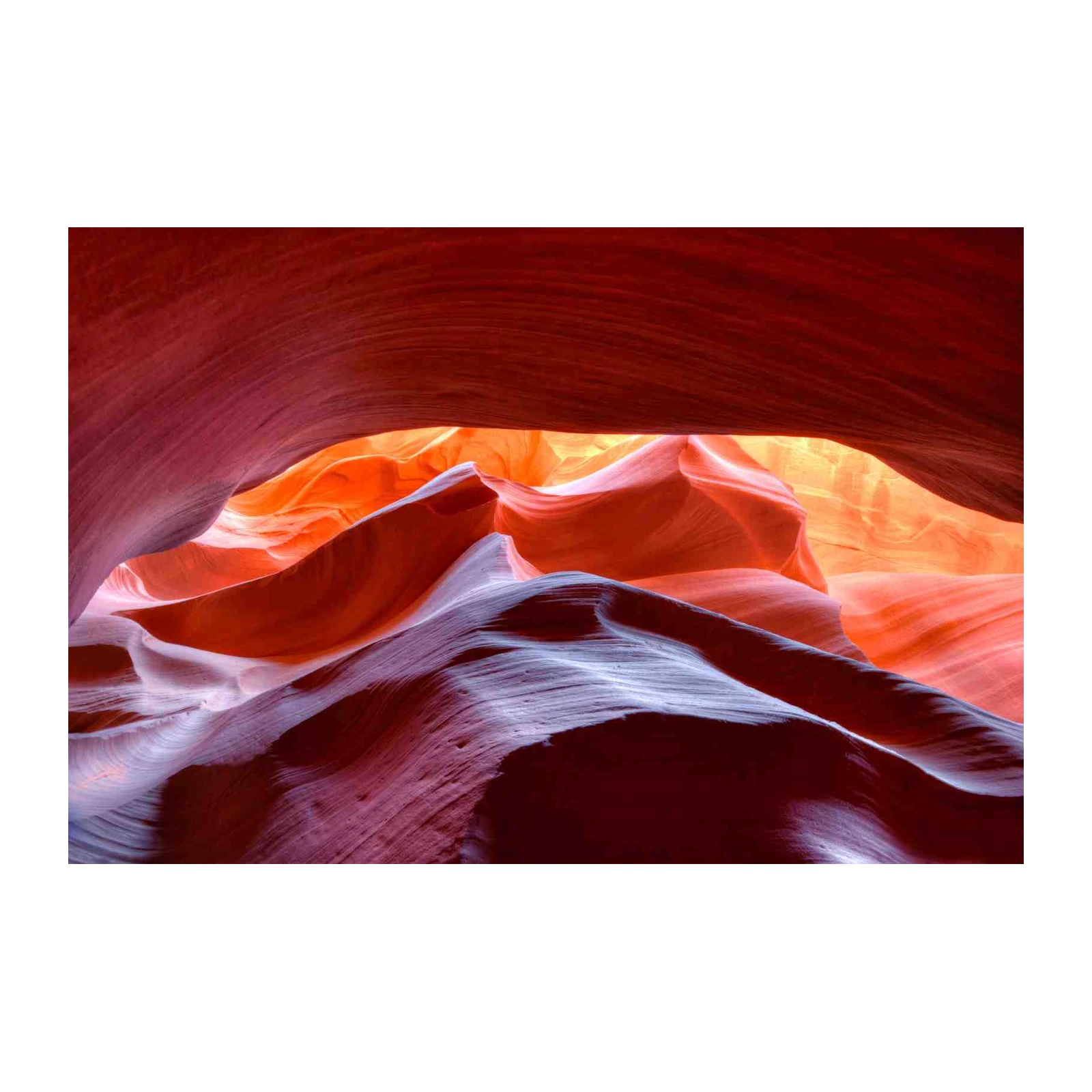 Antelope Canyon Swirls Red Orange Wall Art