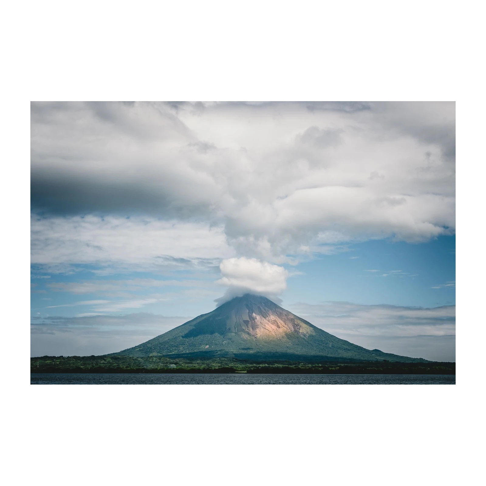 Misty Volcano Landscape Wall Art Wall Art