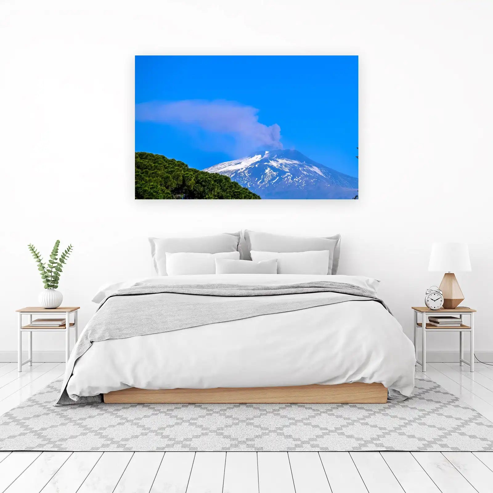 Majestic Volcano Smoke Cloud Wall Art